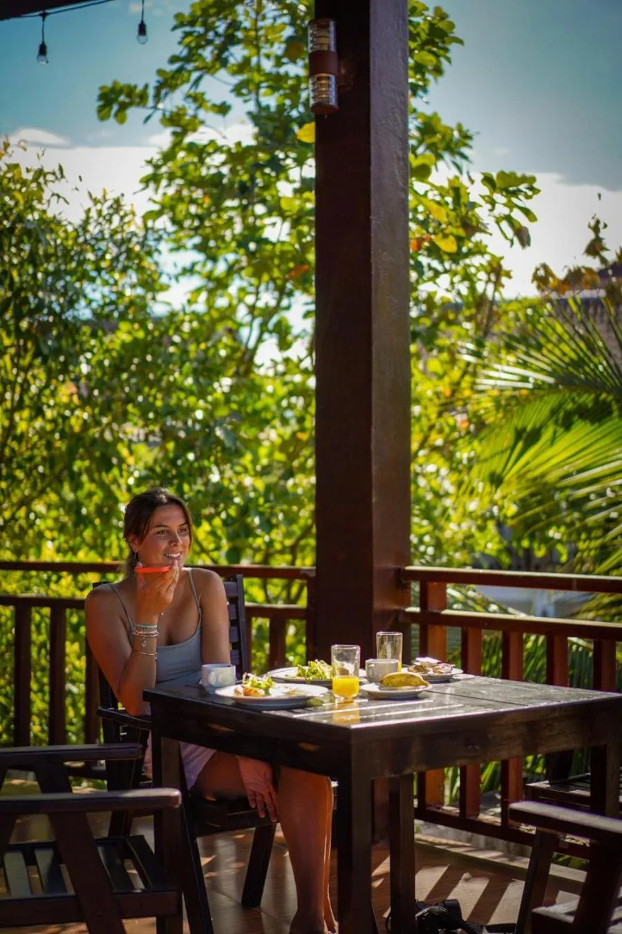 Dining area in Vang Vieng Savanh Sunset View Resort