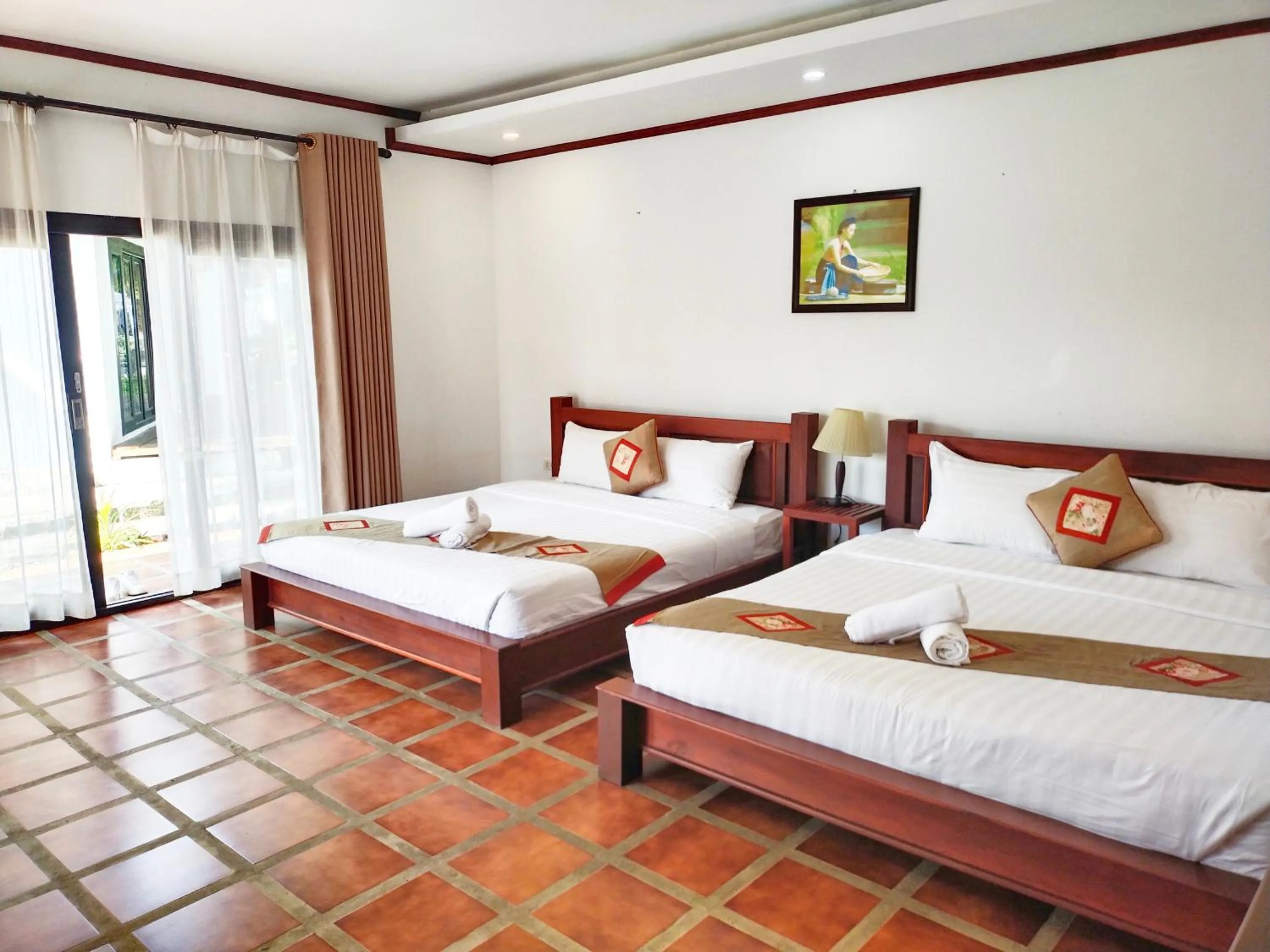 Bedroom, Bed in Vang Vieng Savanh Sunset View Resort