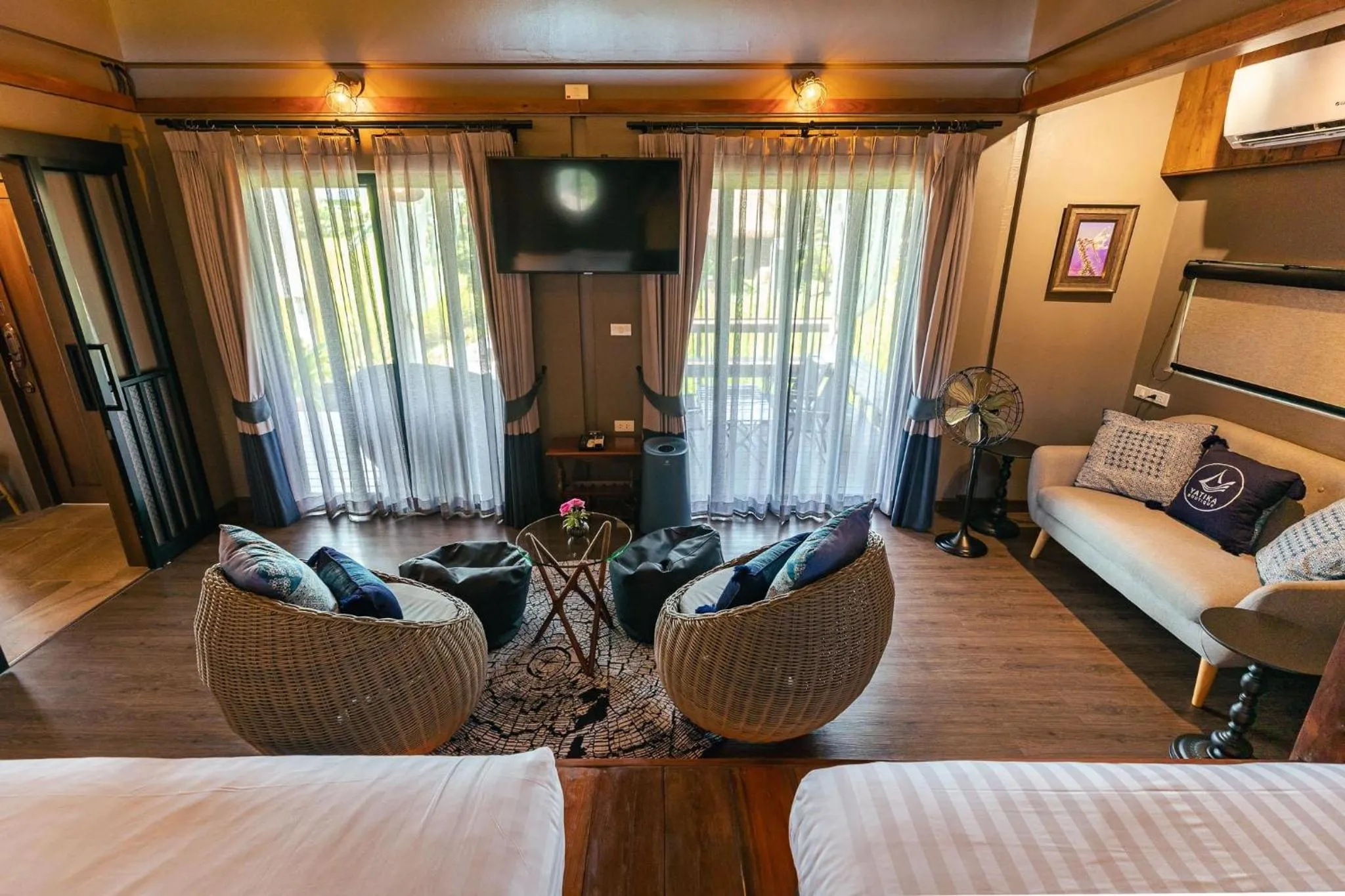 Seating area, Bed in Yatika Boutique Chiang Dao