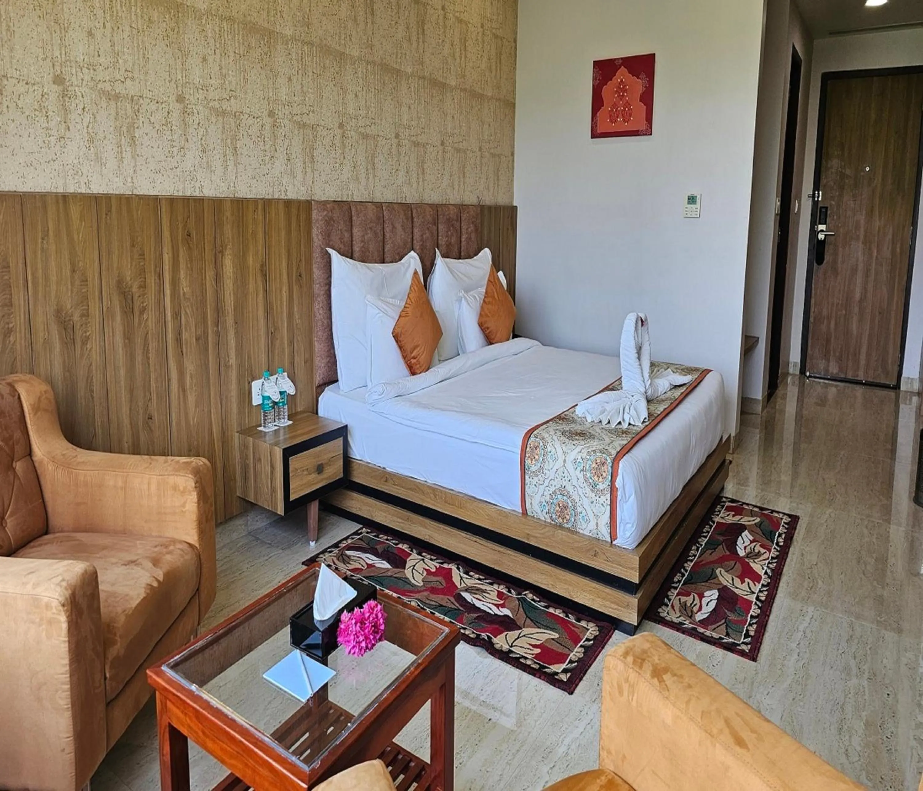 Bed in Bamboo Saa Mulberry Resort Pushkar