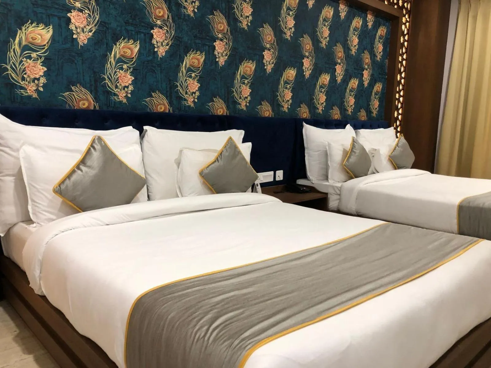 Bed in Bamboo Saa Mulberry Resort Pushkar