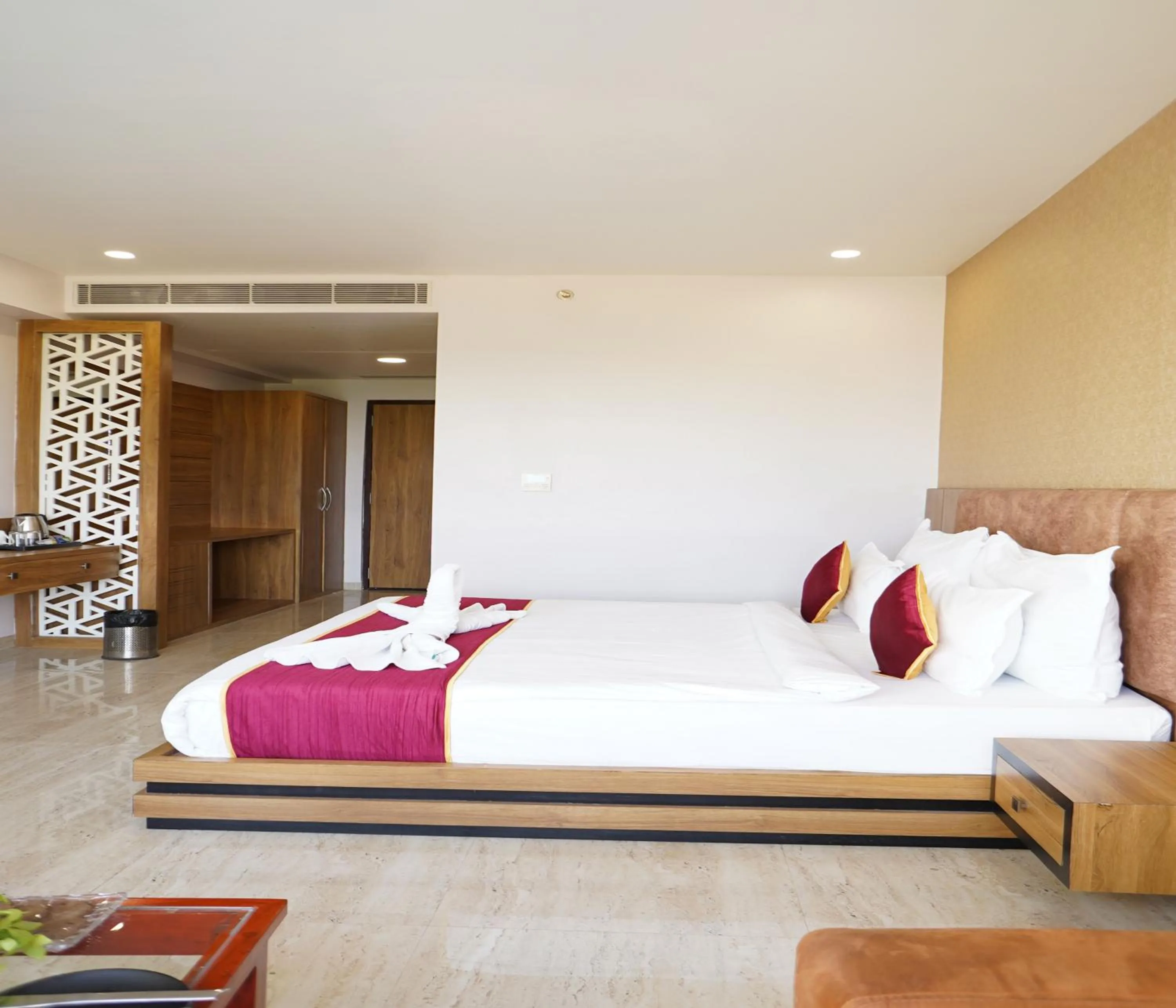 Bed in Bamboo Saa Mulberry Resort Pushkar