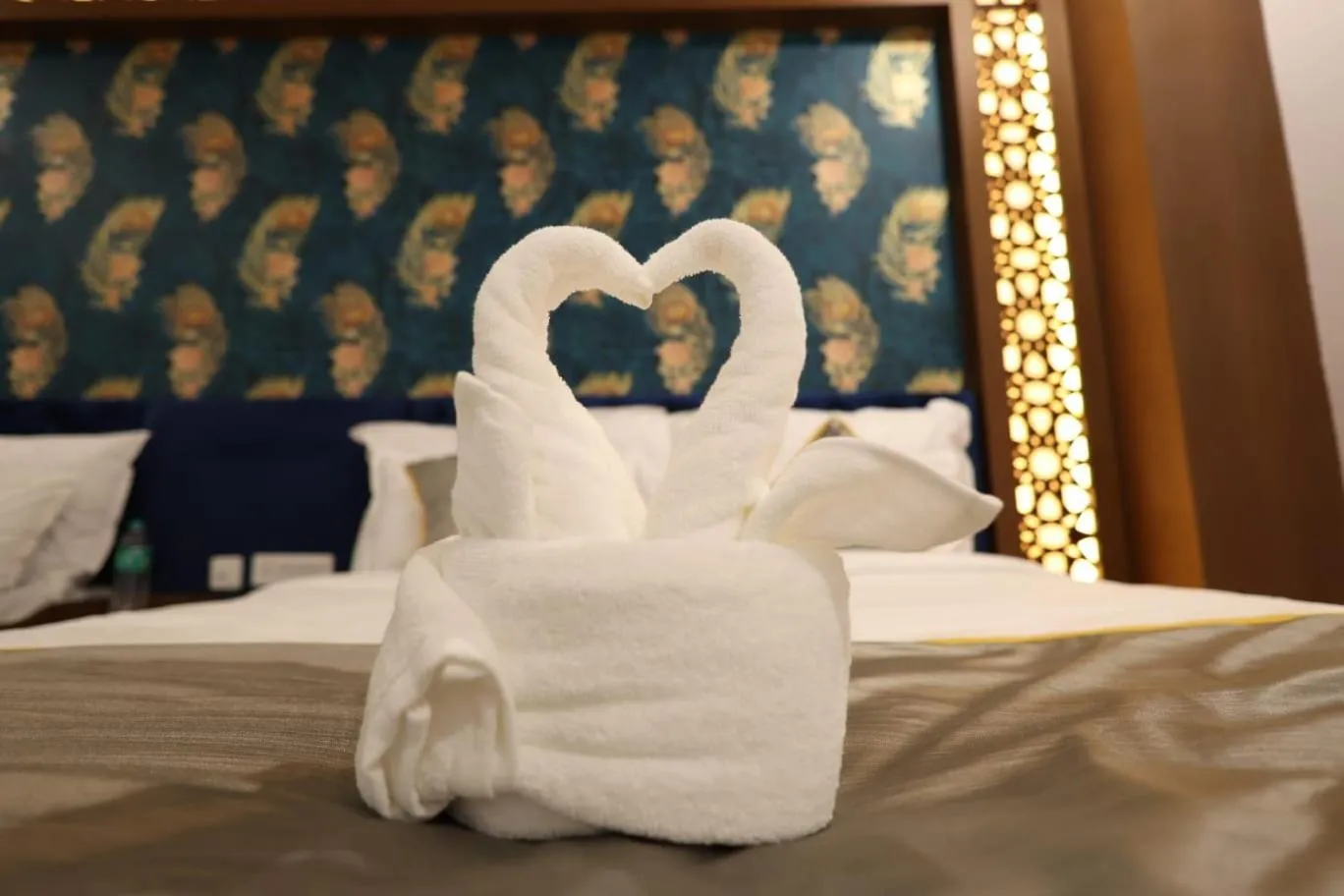 Bed in Bamboo Saa Mulberry Resort Pushkar