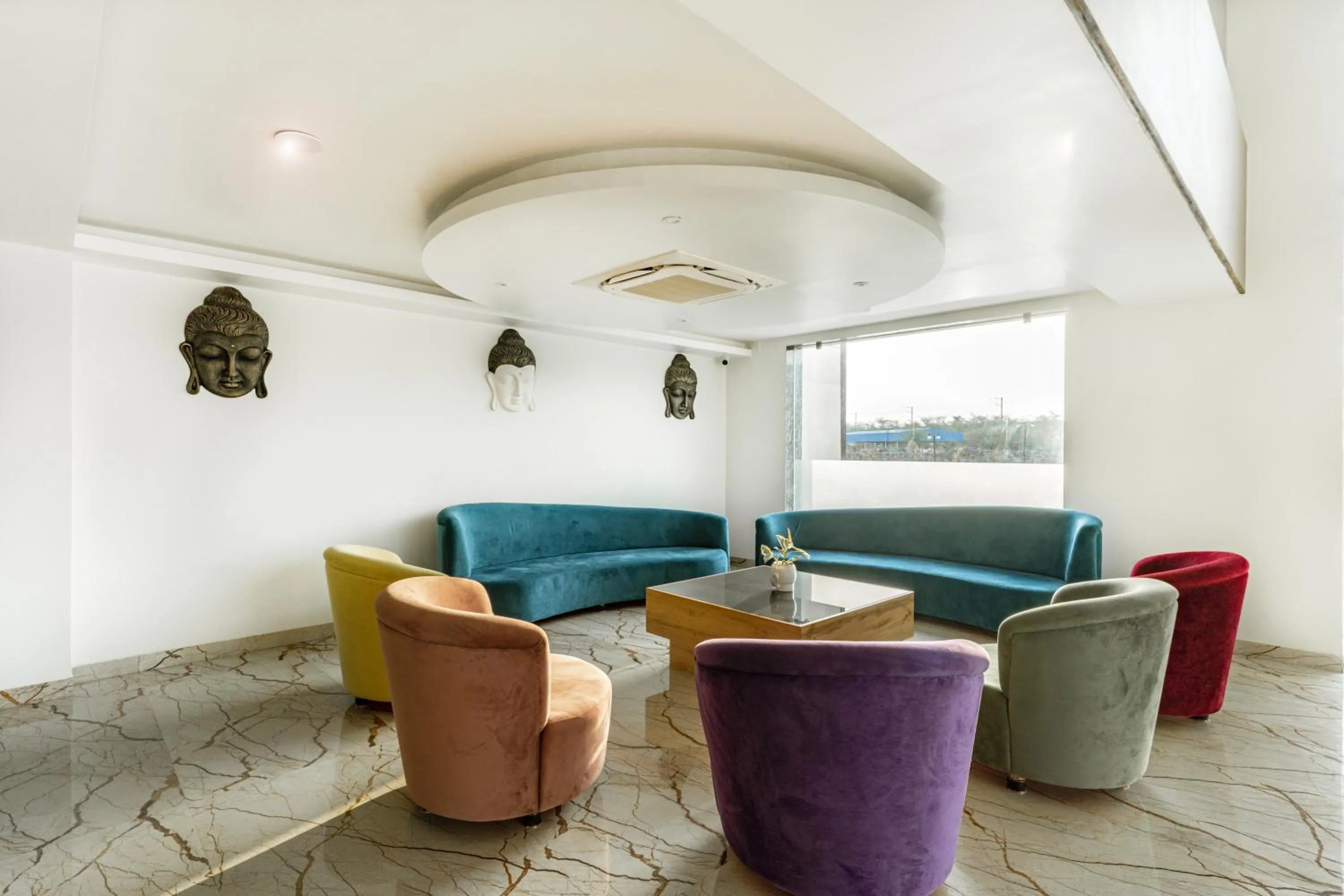 Seating area in Bamboo Saa Mulberry Resort Pushkar