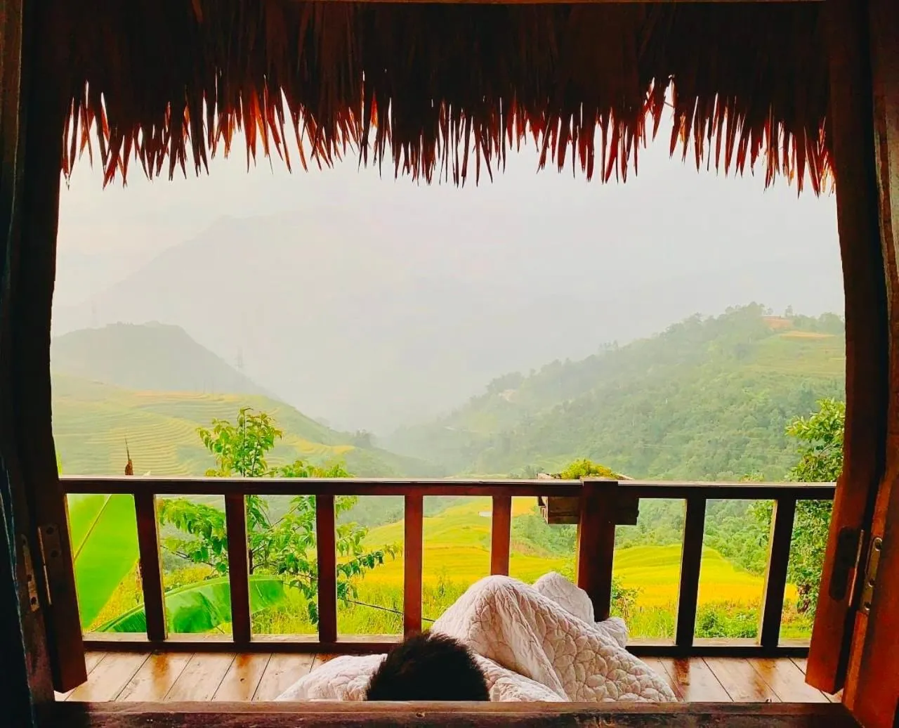 Balcony/Terrace in Sapa Rosie House