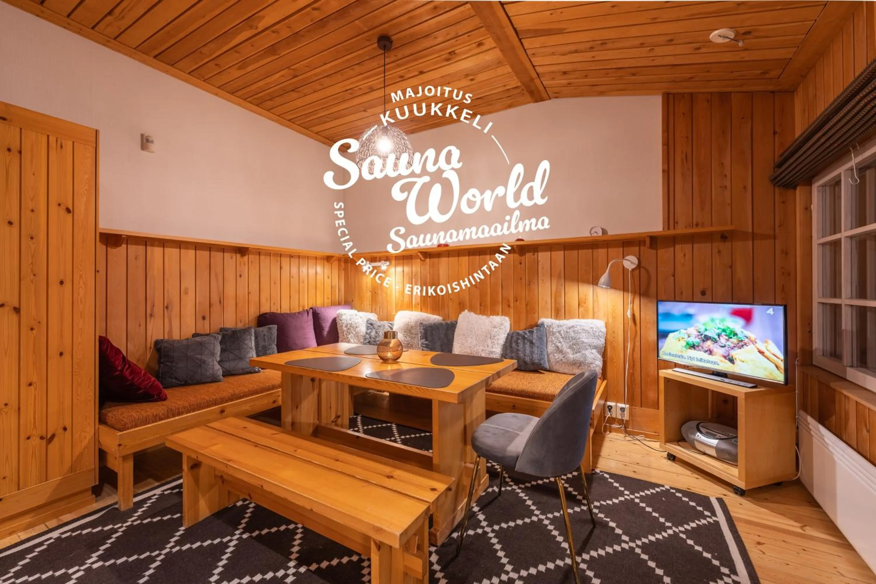 Living room in Kuukkeli Apartments Tokka