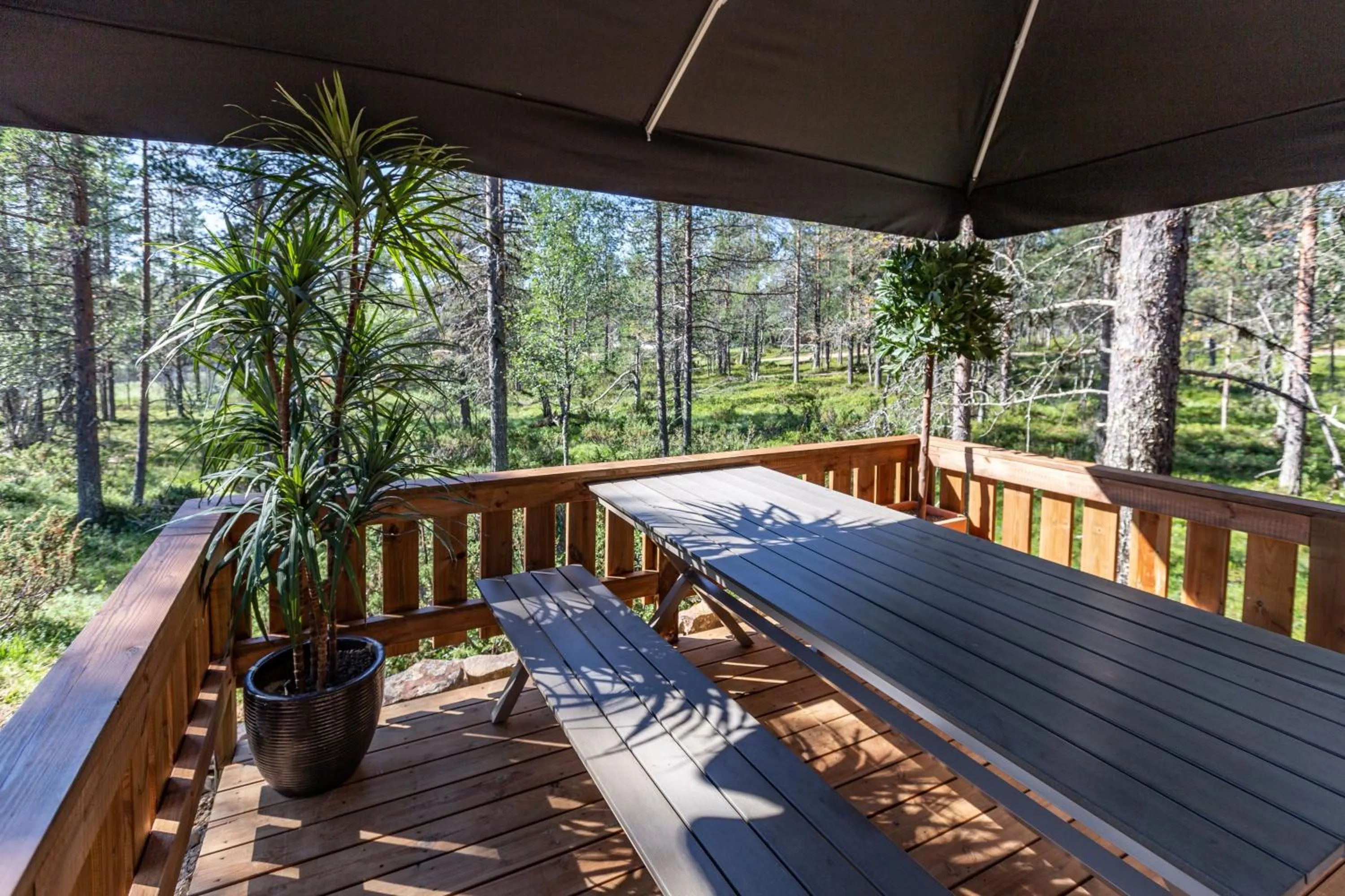 Patio in Kuukkeli Apartments Tokka