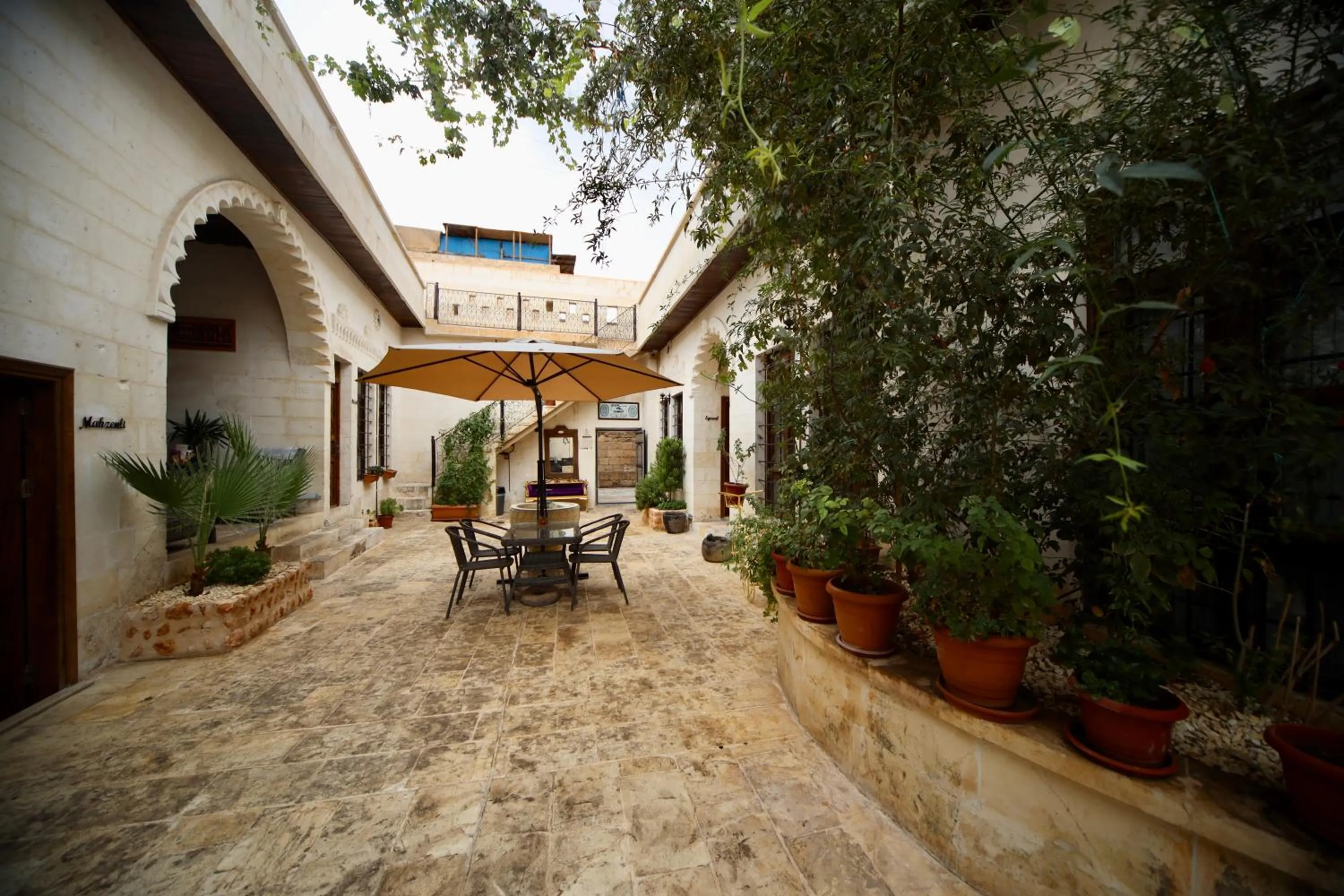 Inner courtyard view in Kaliruha Hotel