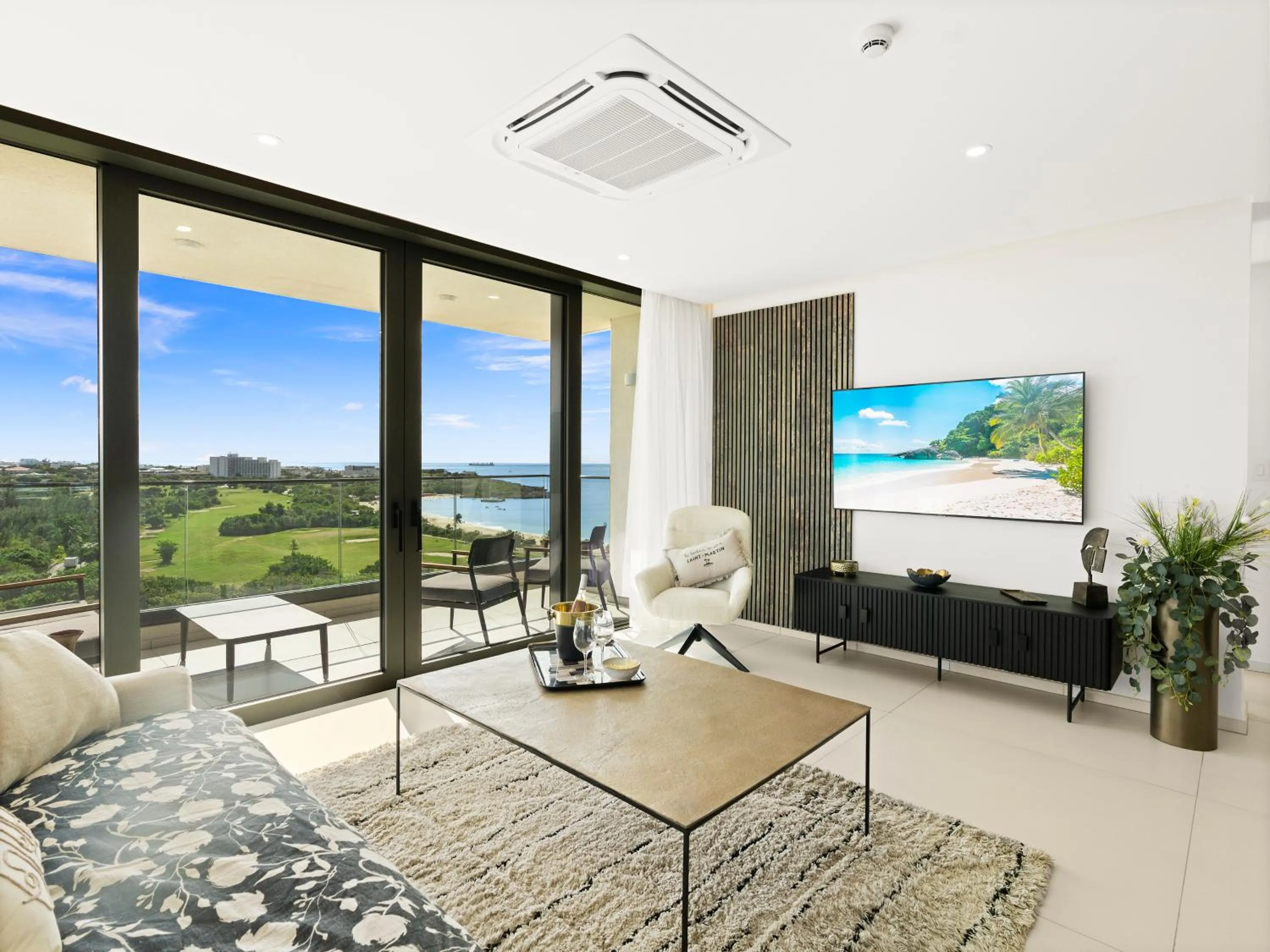 Living room in Fourteen at Mullet Bay