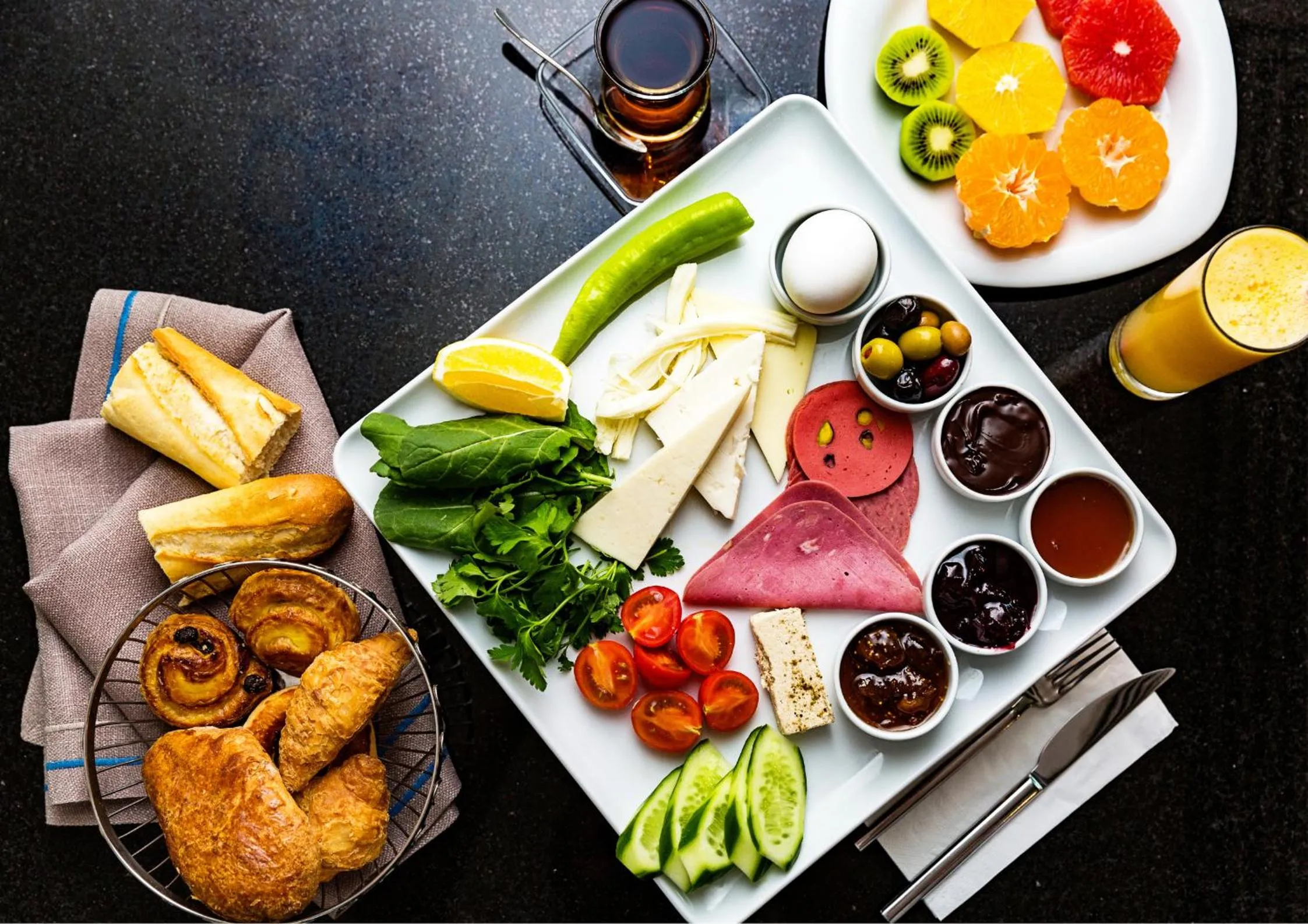 Breakfast in Istanbul Old City Colorful Houses Balat PETRION Hotel