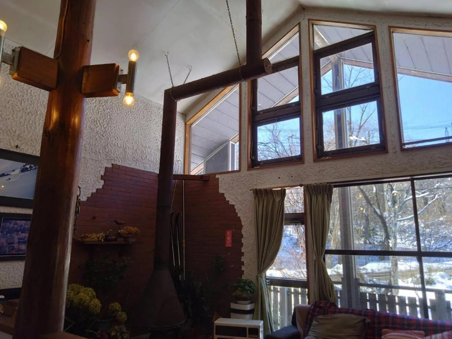 Living room in Woody House Kazamidori