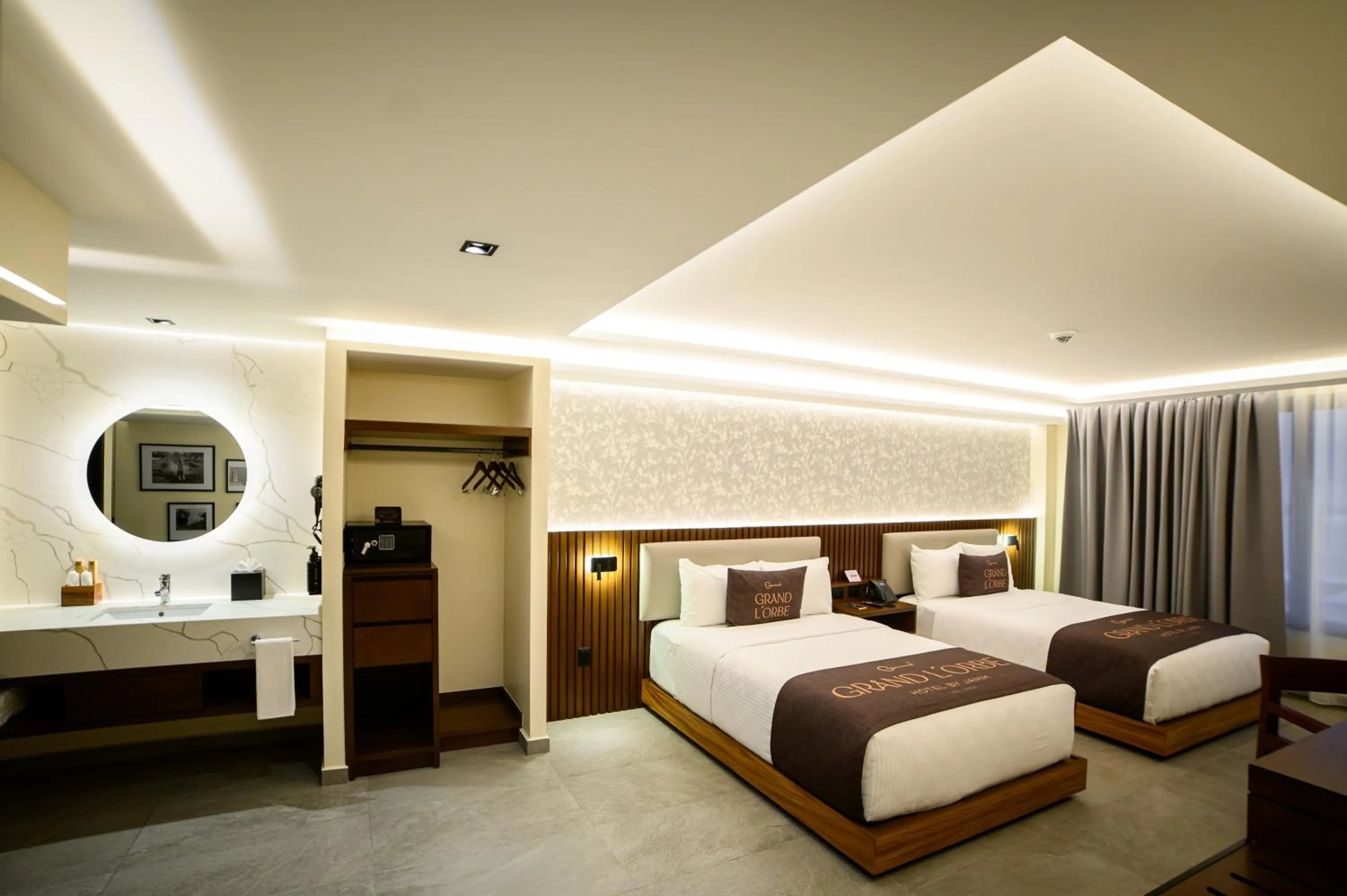 Bed in Hotel Grand L'Orbe by JAMM