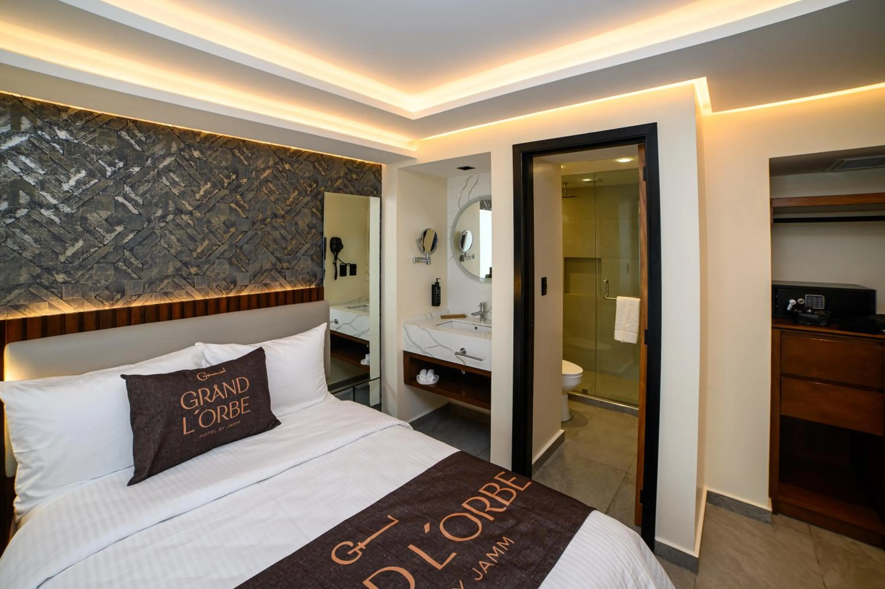 Bed in Hotel Grand L'Orbe by JAMM