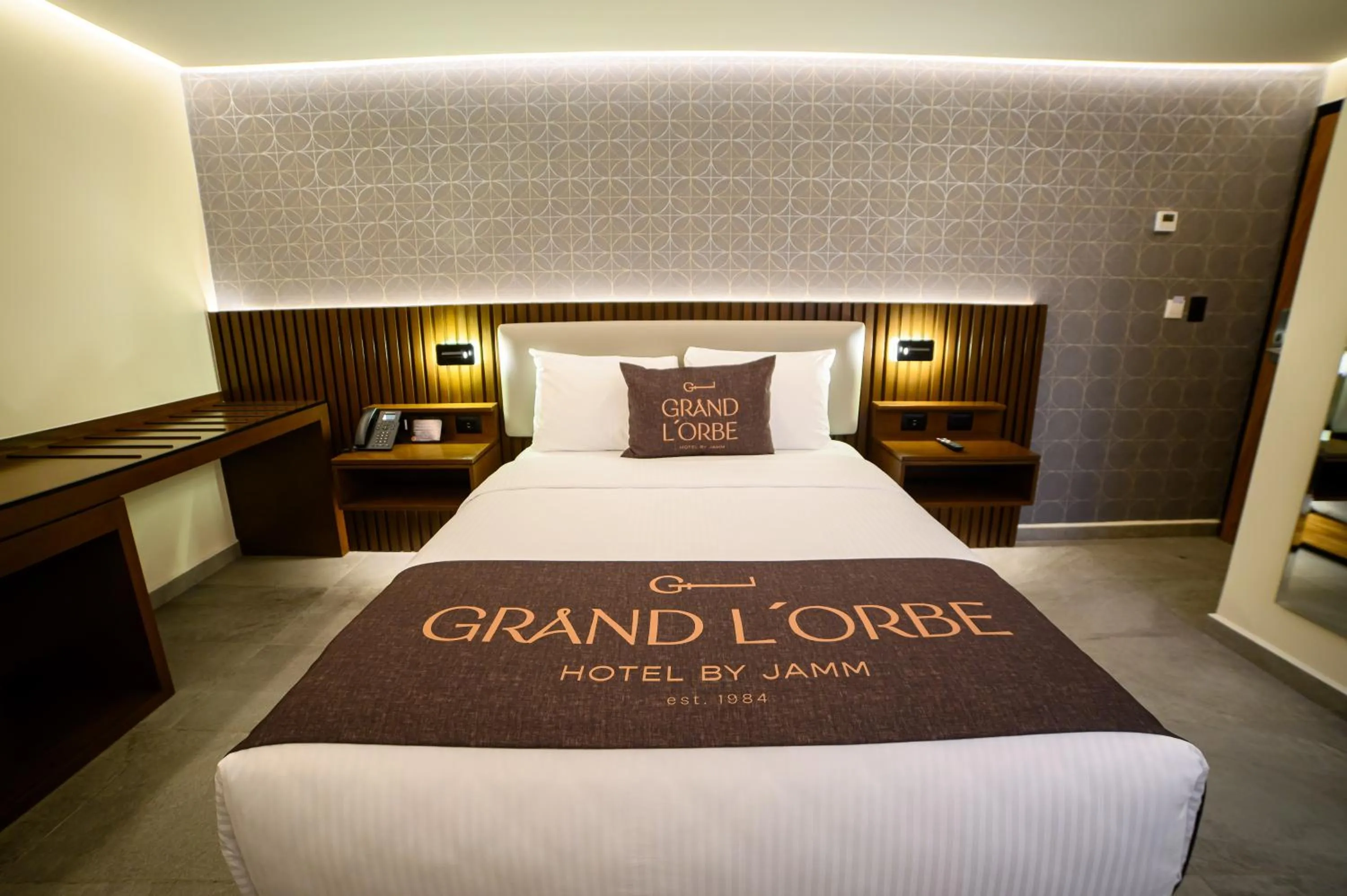 Bed in Hotel Grand L'Orbe by JAMM