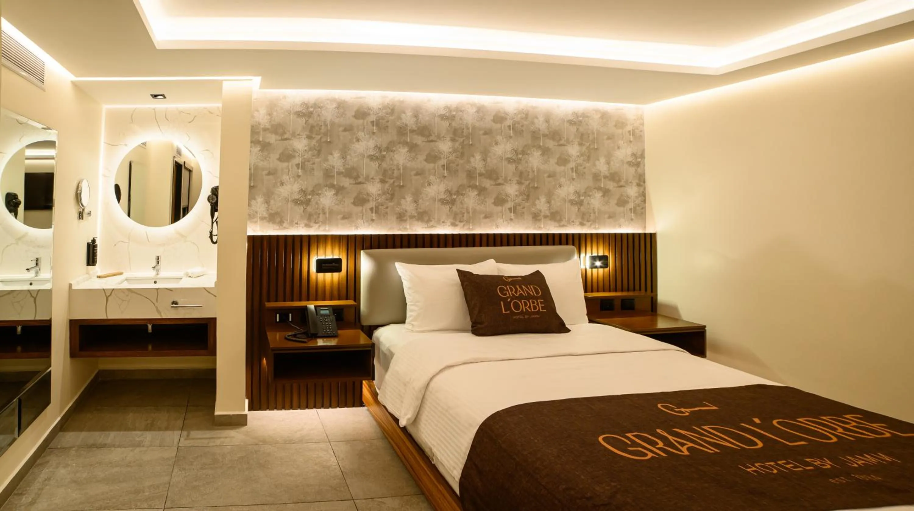 Bed in Hotel Grand L'Orbe by JAMM