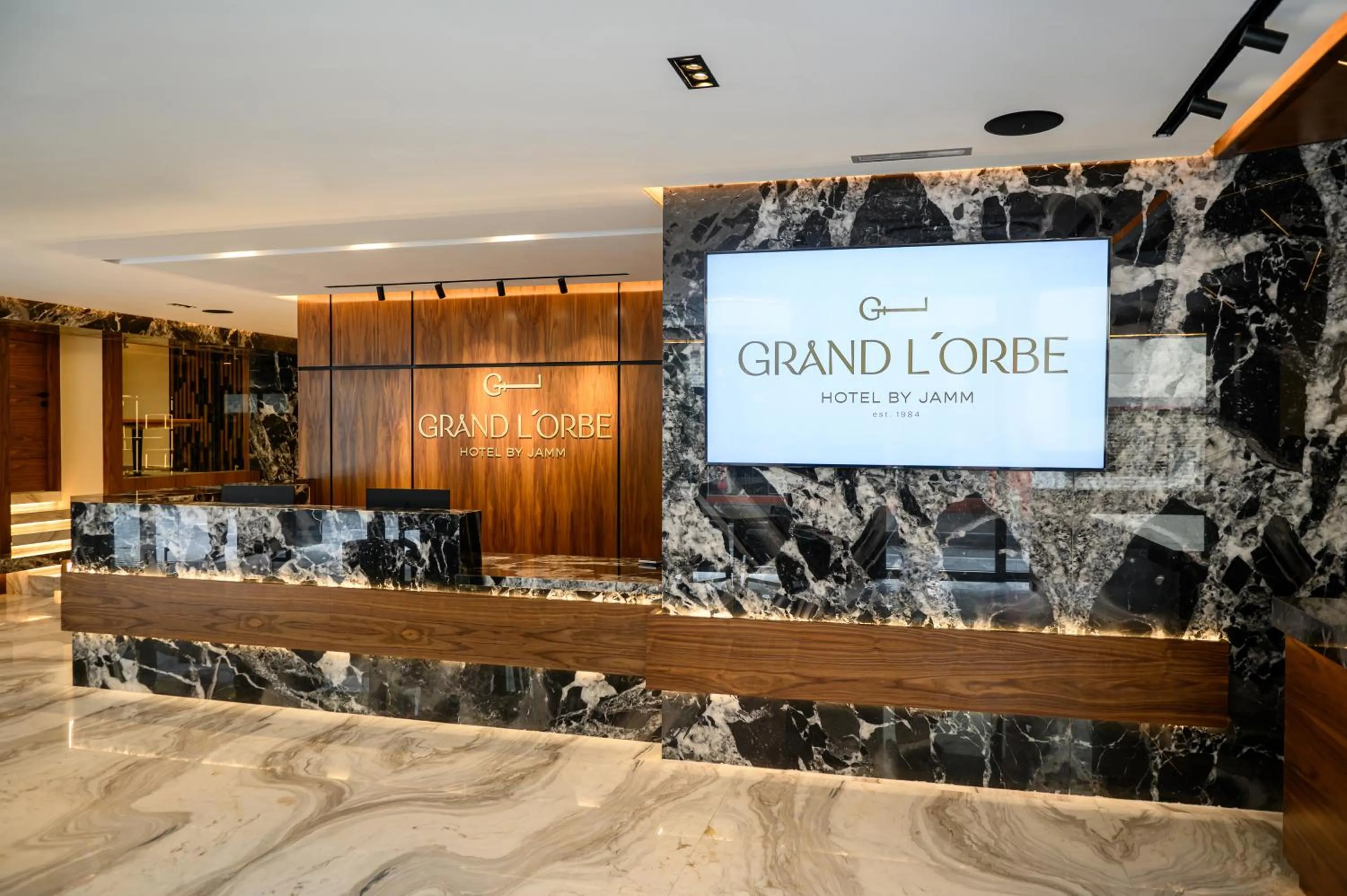 Lobby or reception in Hotel Grand L'Orbe by JAMM