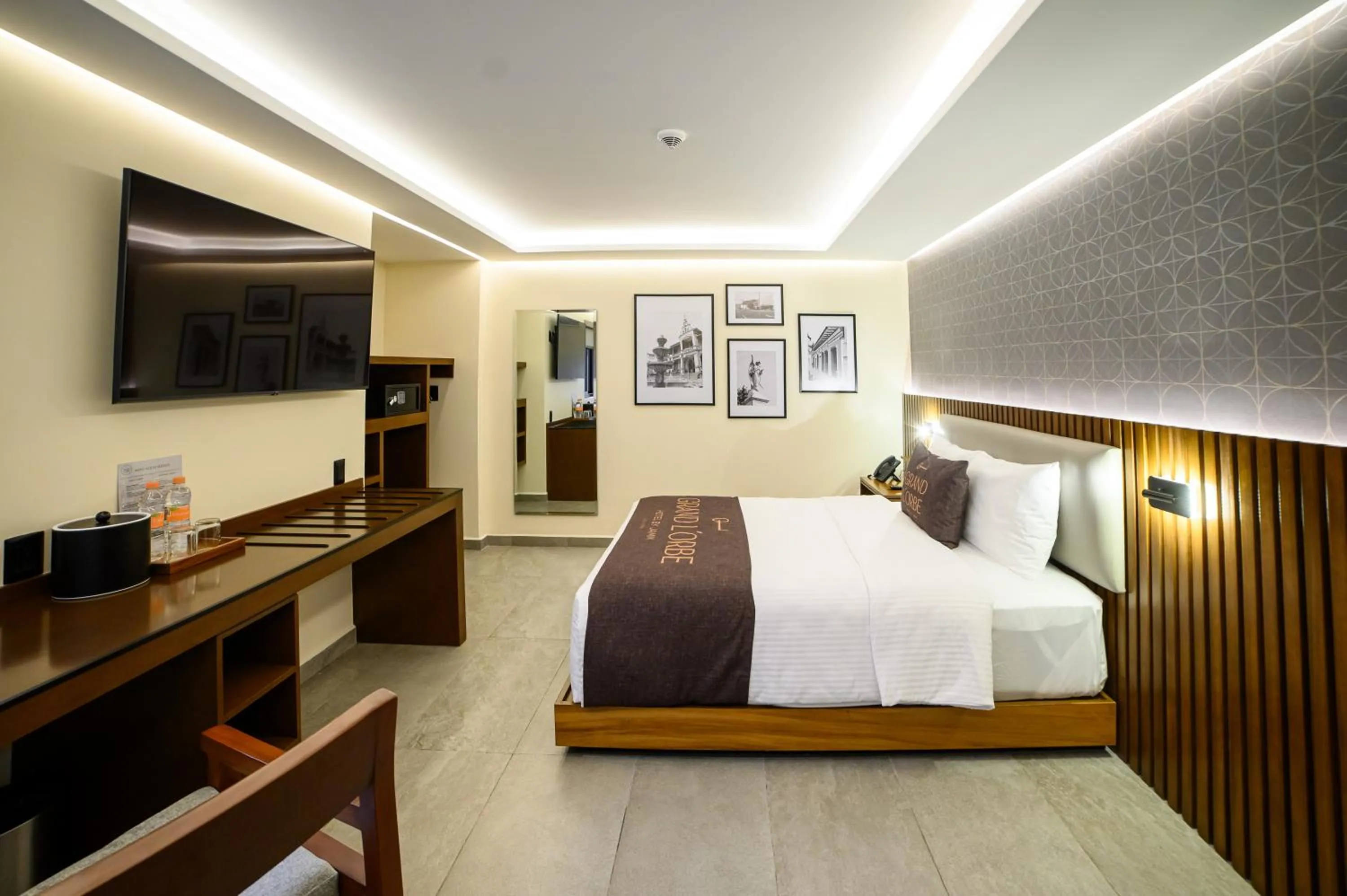 Bed in Hotel Grand L'Orbe by JAMM