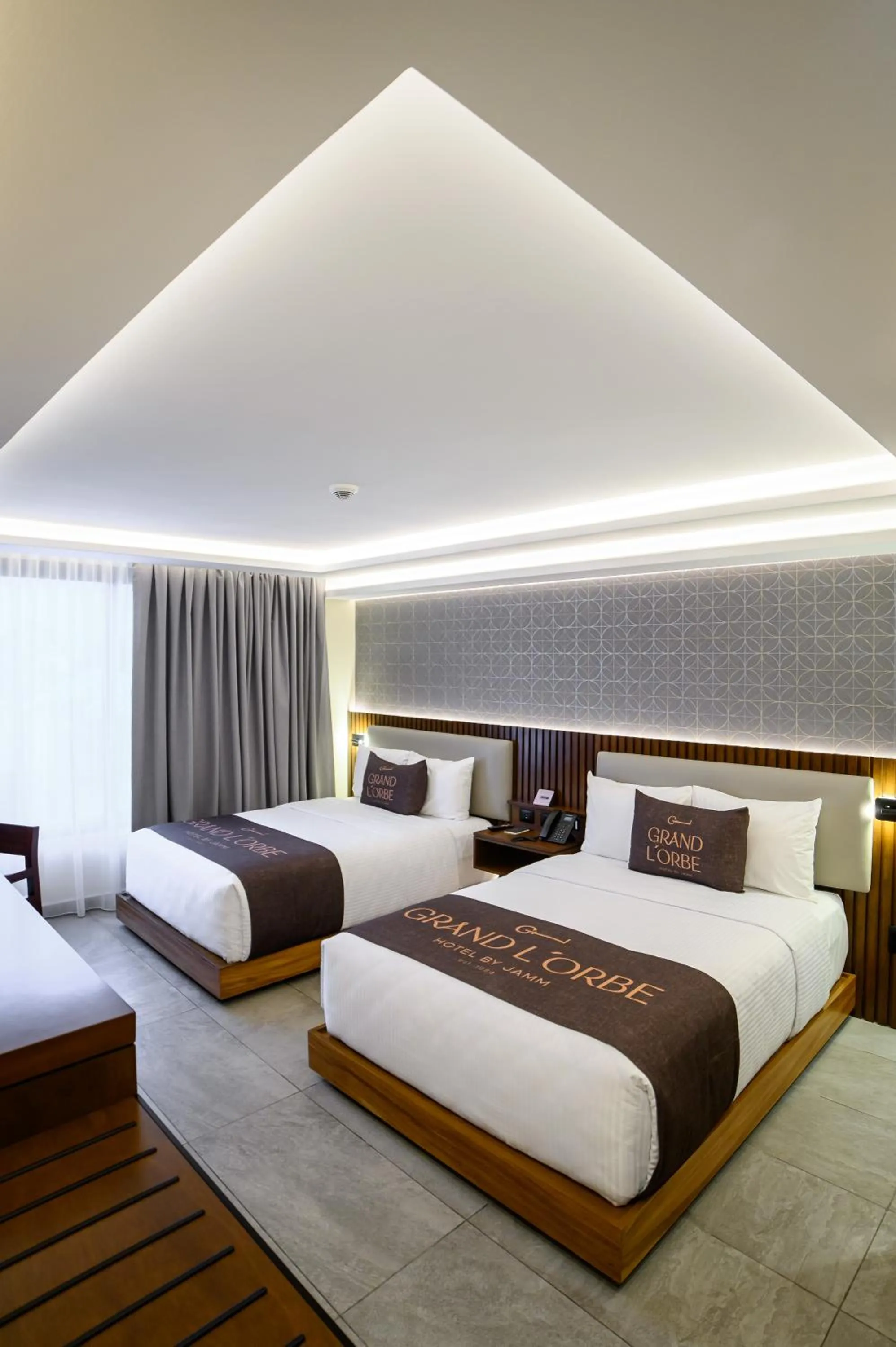 Bed in Hotel Grand L'Orbe by JAMM