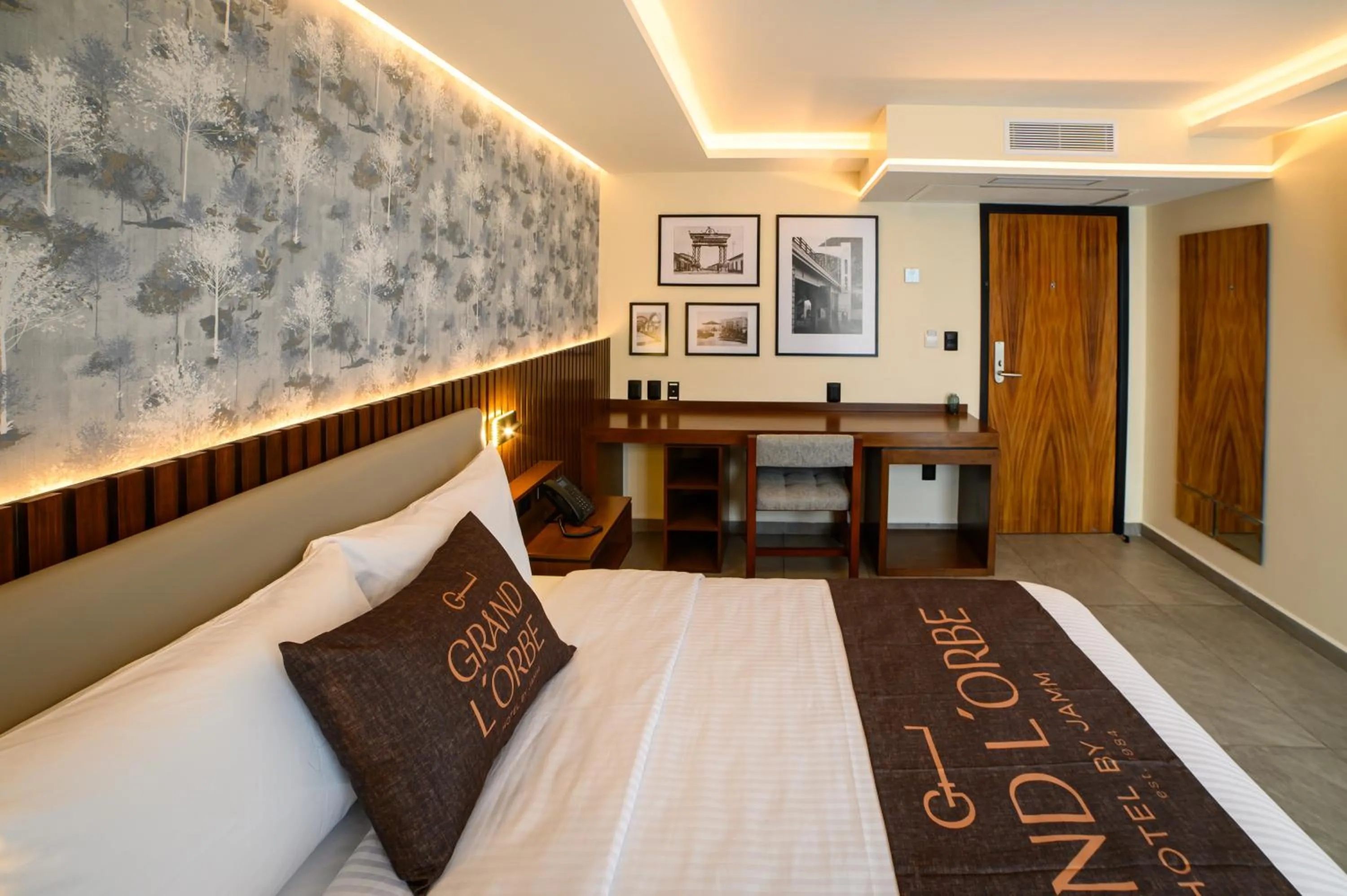 Bed in Hotel Grand L'Orbe by JAMM