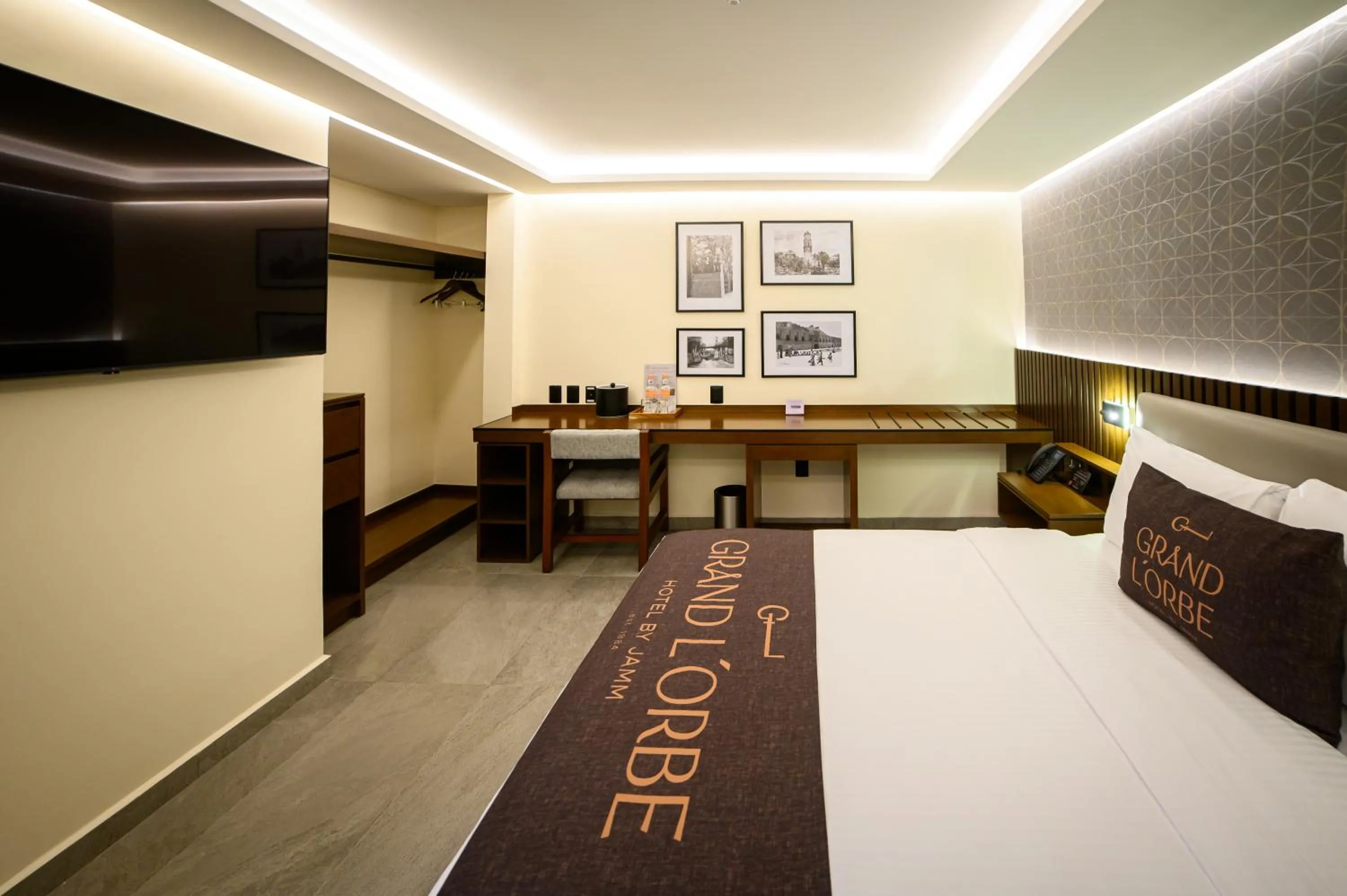 Bed in Hotel Grand L'Orbe by JAMM