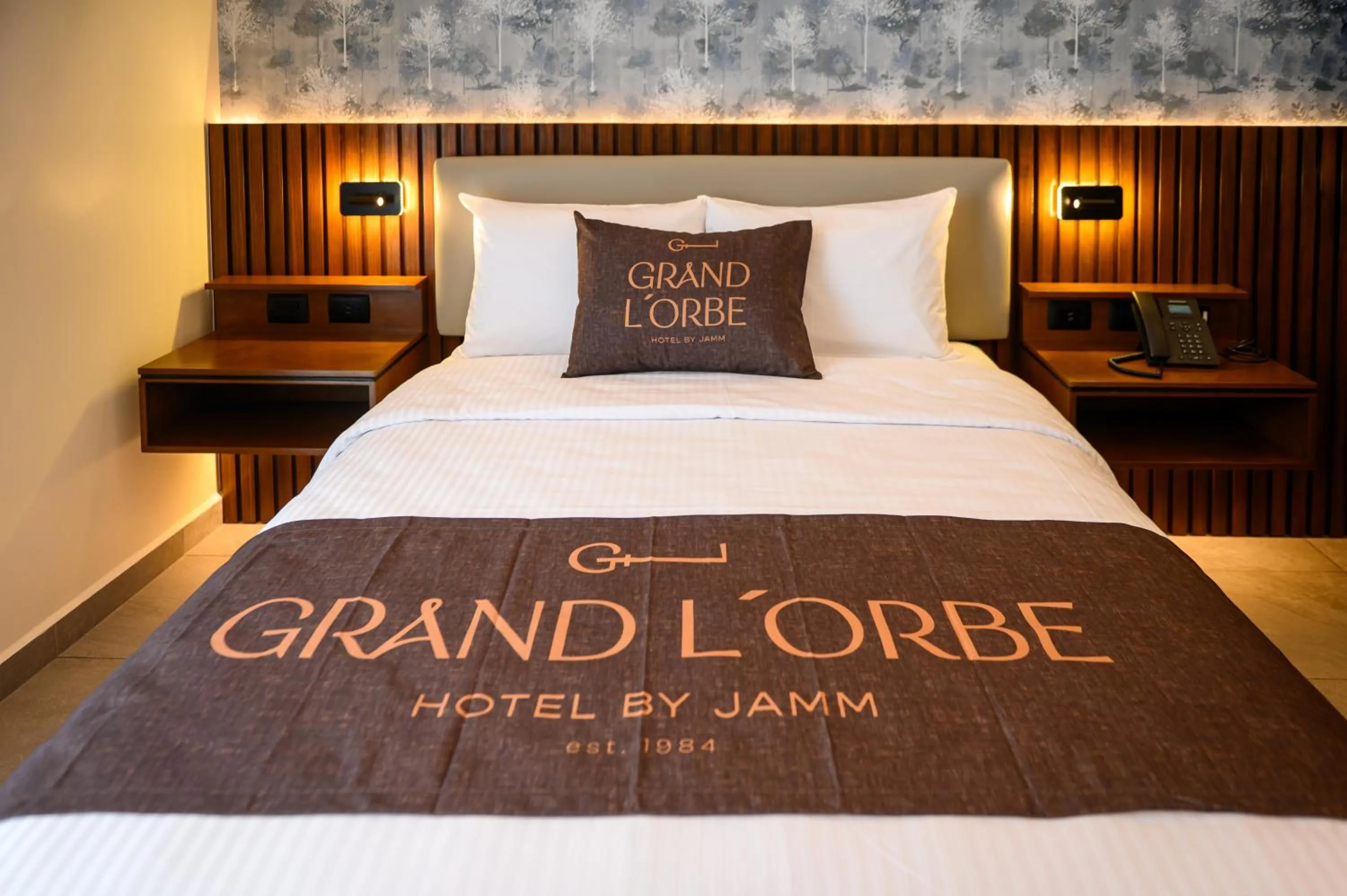 Bed in Hotel Grand L'Orbe by JAMM