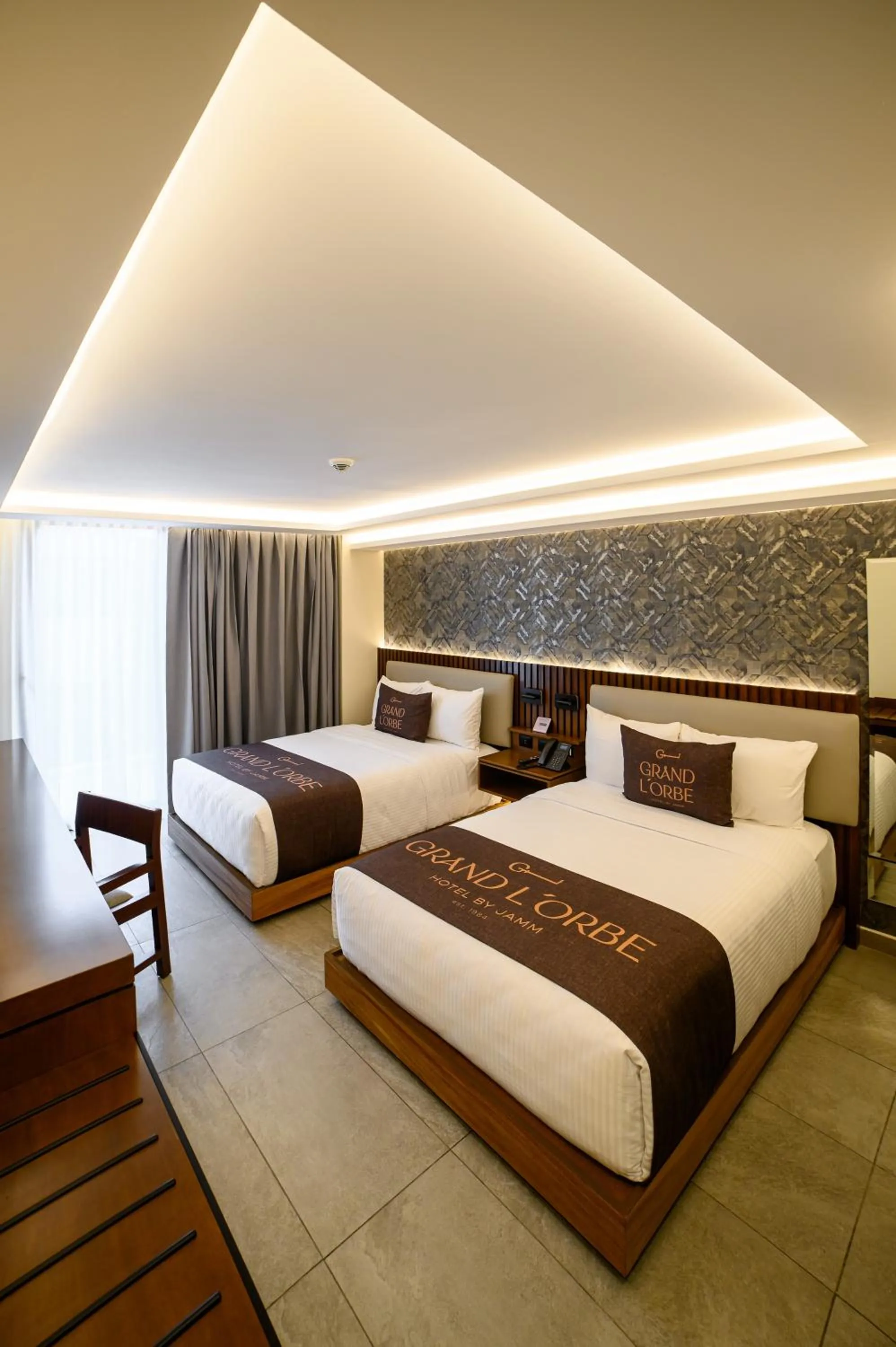 Bed in Hotel Grand L'Orbe by JAMM