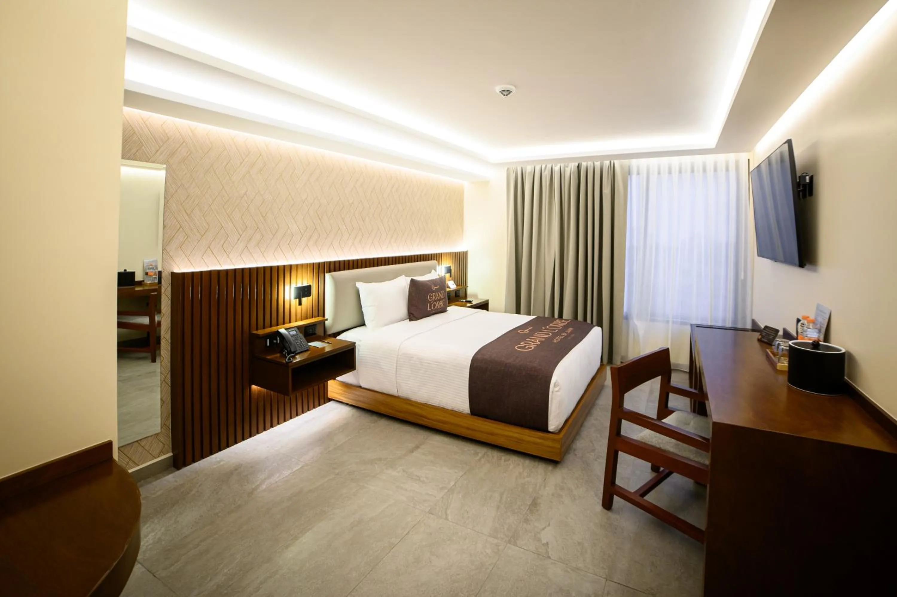 Bed in Hotel Grand L'Orbe by JAMM