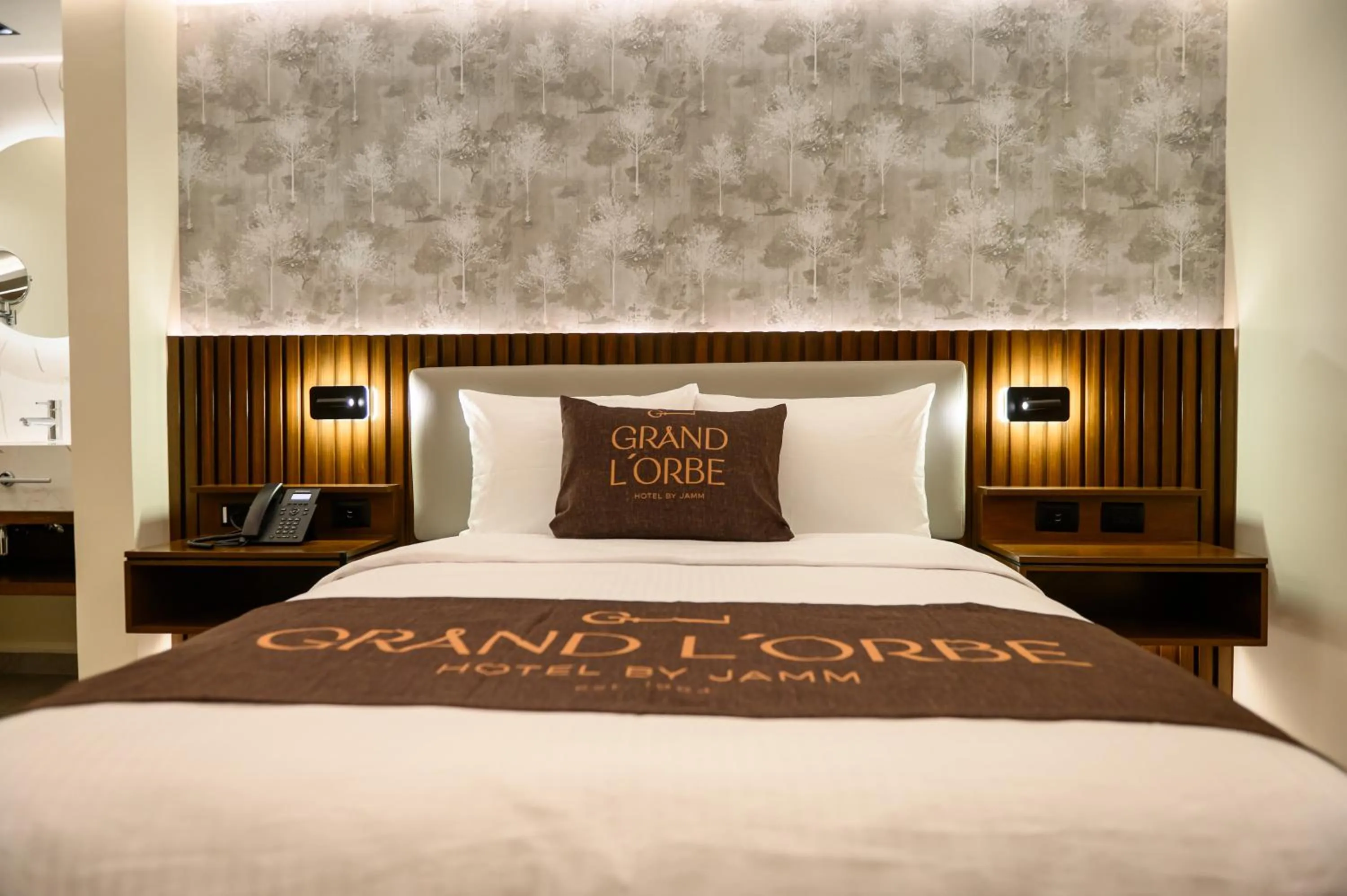 Bed in Hotel Grand L'Orbe by JAMM