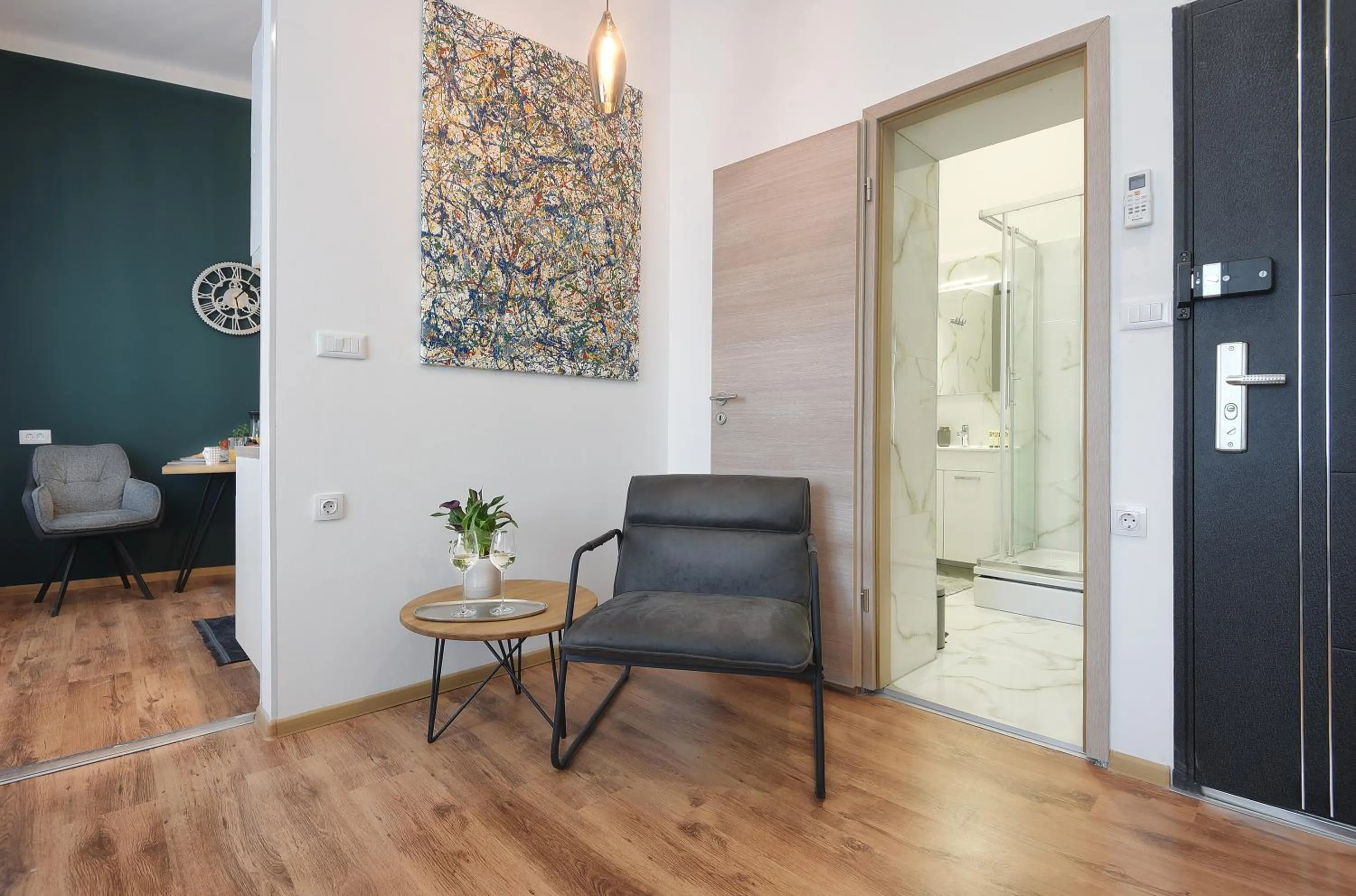 Seating area in Emi Luxury Apartments