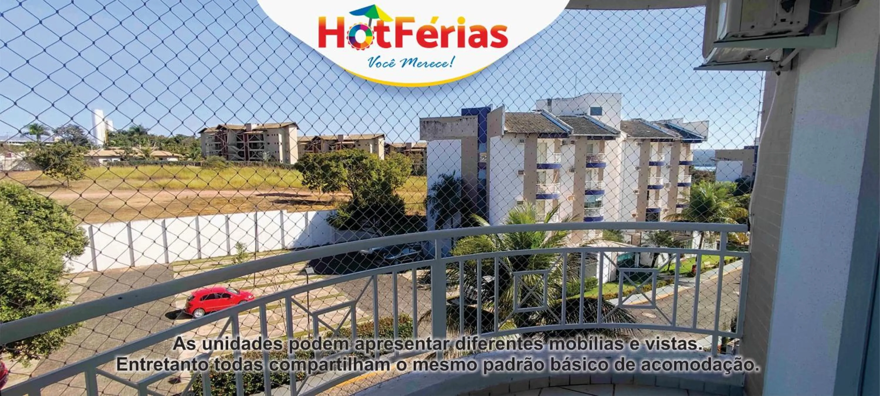 Area and facilities in HotFérias - Flat no Enseada Caldas Novas, acesso ao Lago e pesca permitida, próx ao Náutico Praia Clube