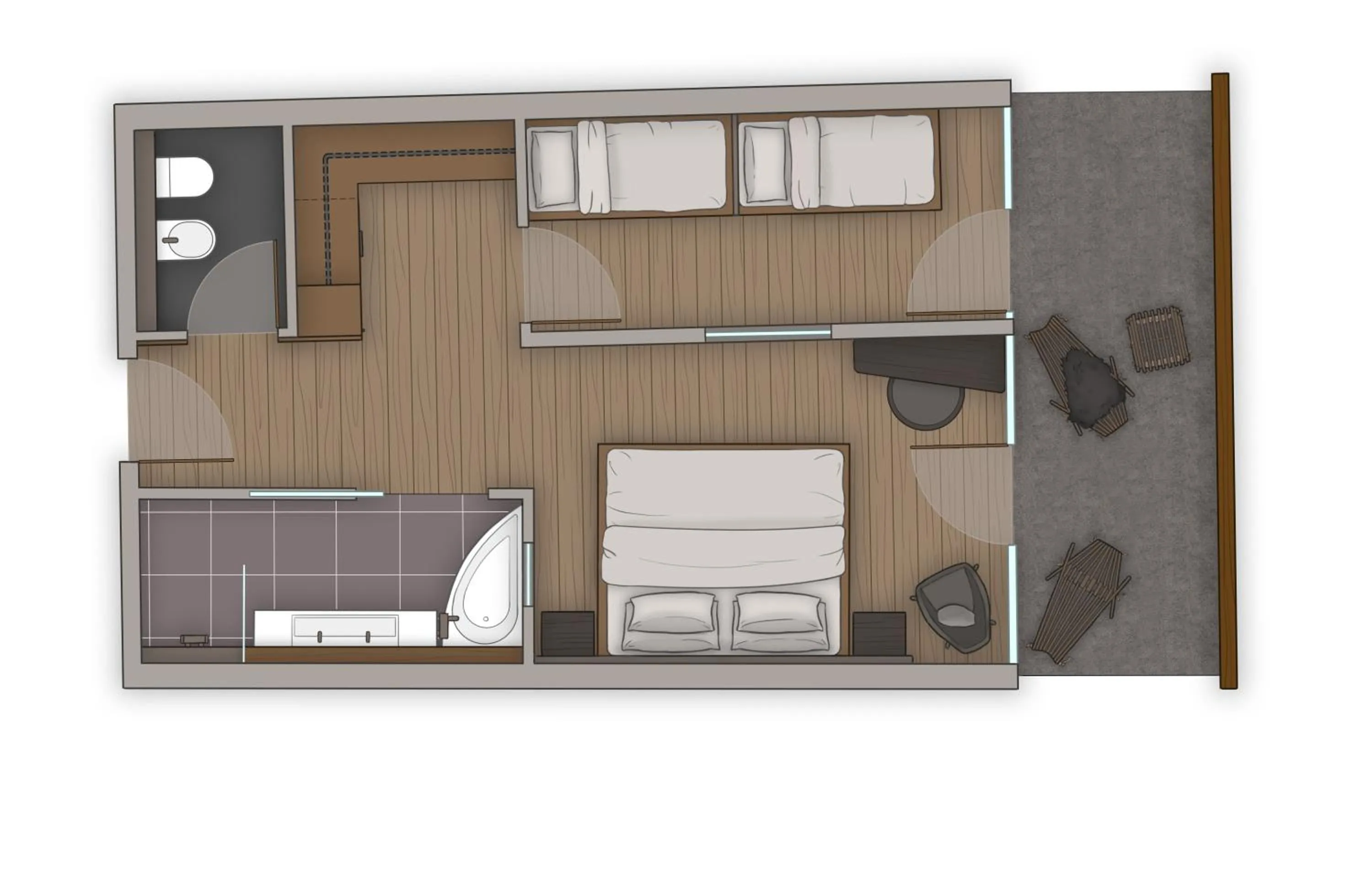 Bed in Familienhotel Familiamus