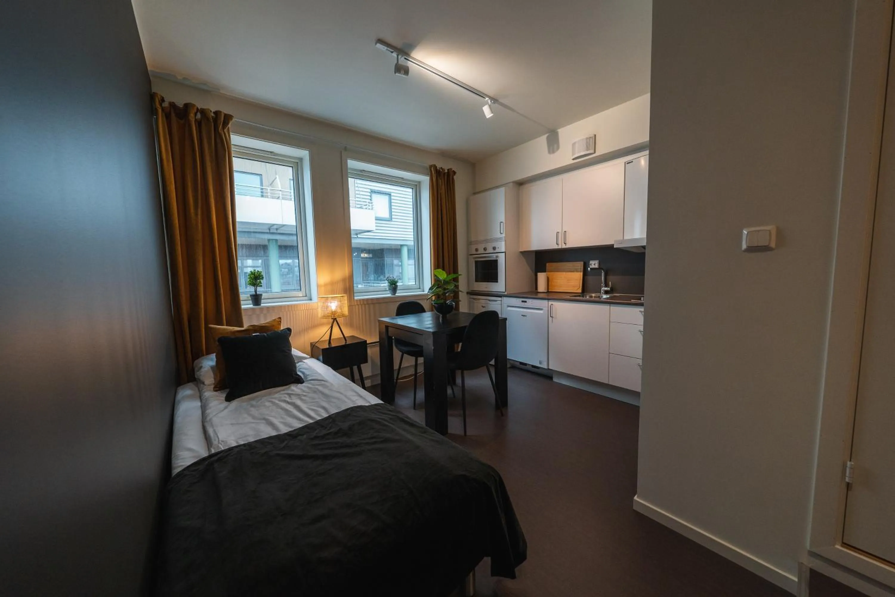 Bed in TotalApartments Seminarbakken City Studio