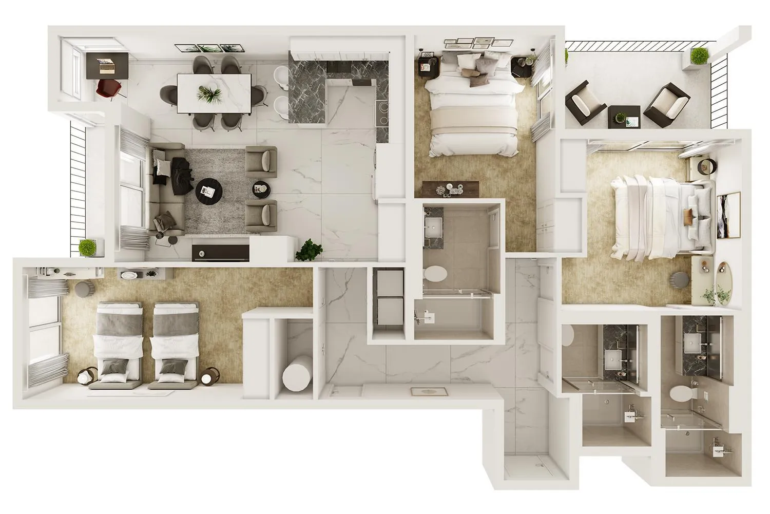 Balcony/Terrace in Sanctum Regent's Park