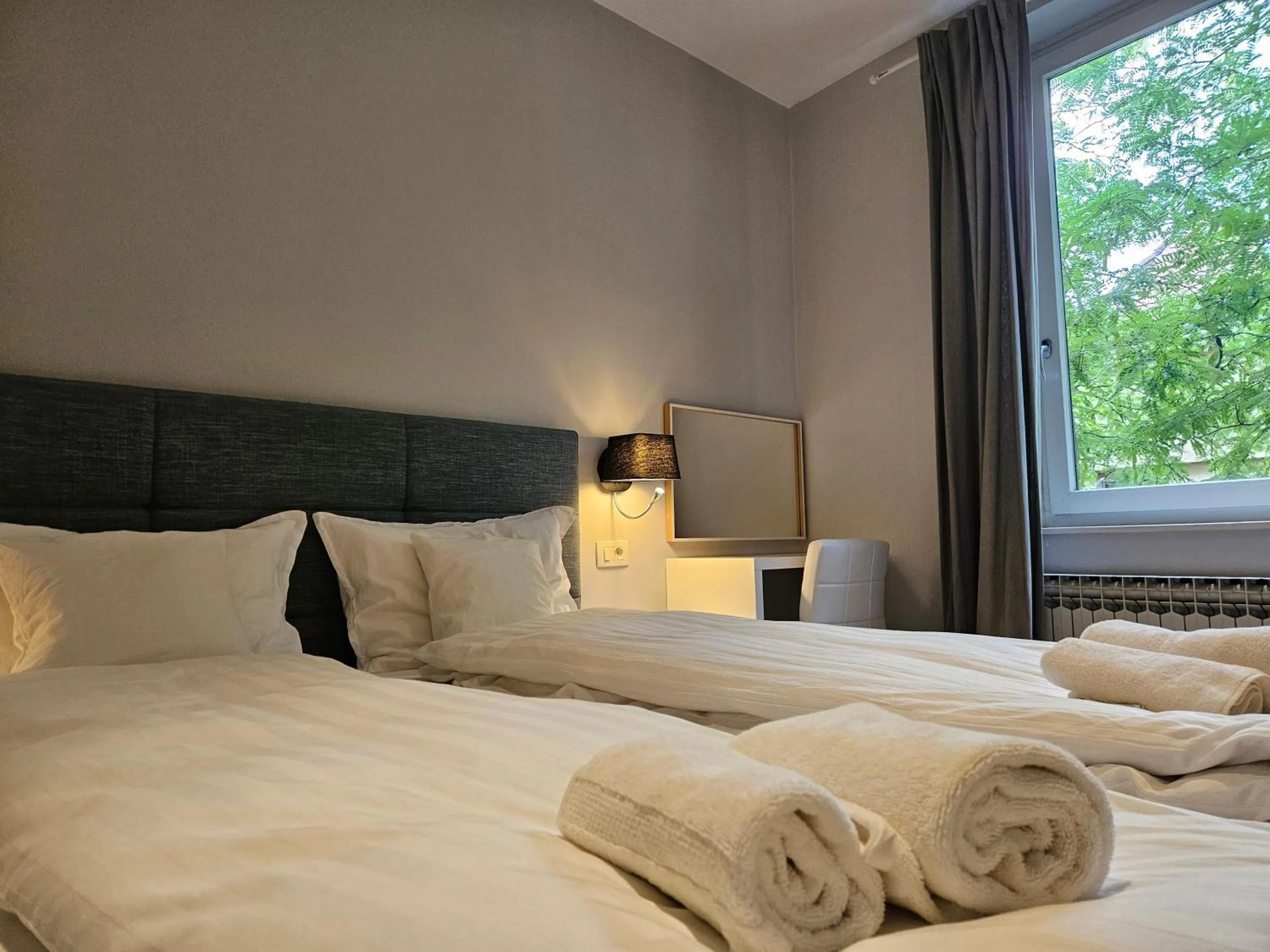 Bed in Exclusive Kaptol Apartment