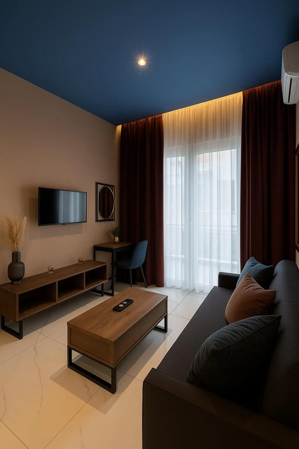 Seating area in Black Onyx Comfort Suites - Elegant Stay- City Center Next to Airport Bus