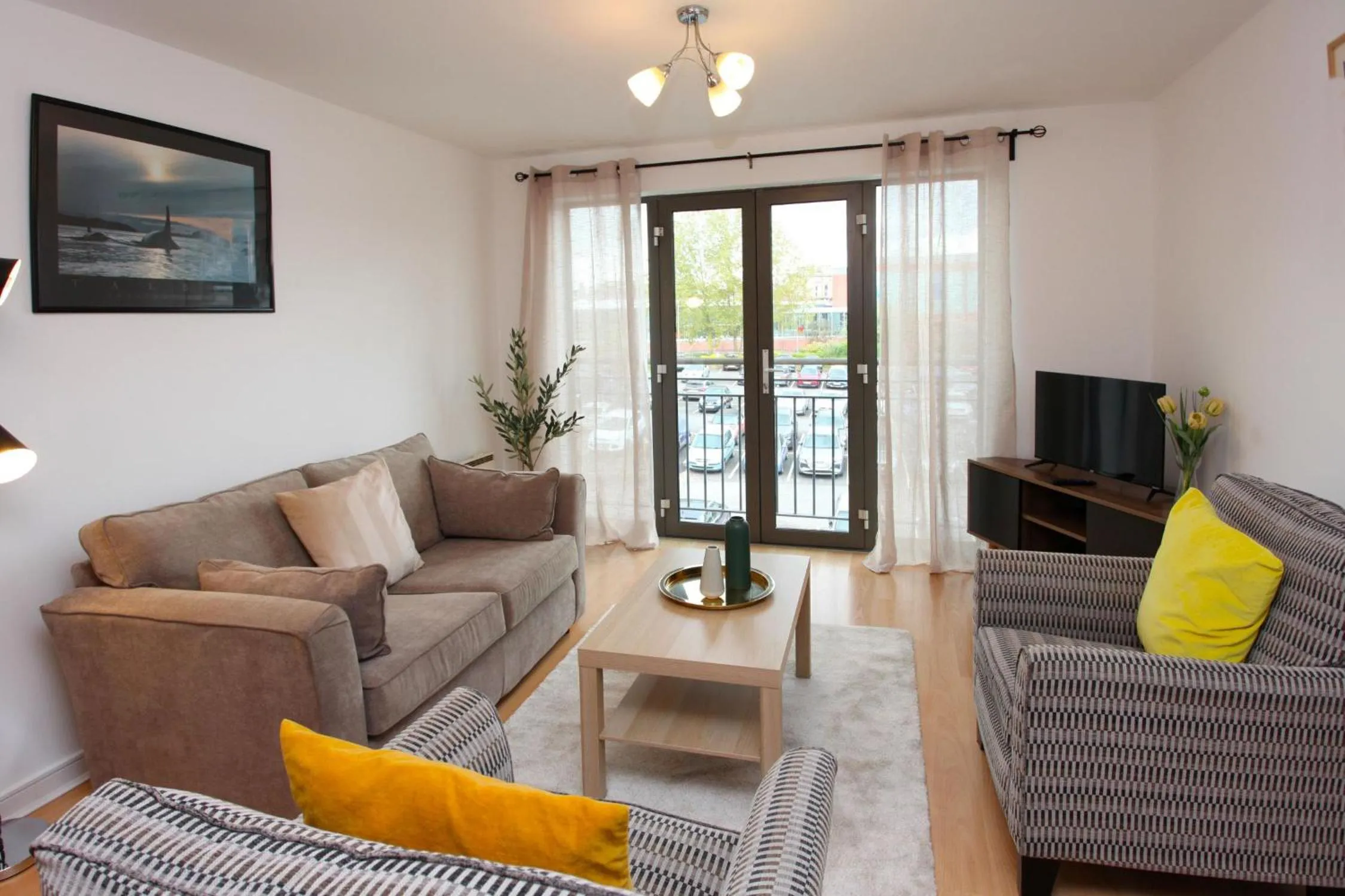 Living room in Albion Street Apartments