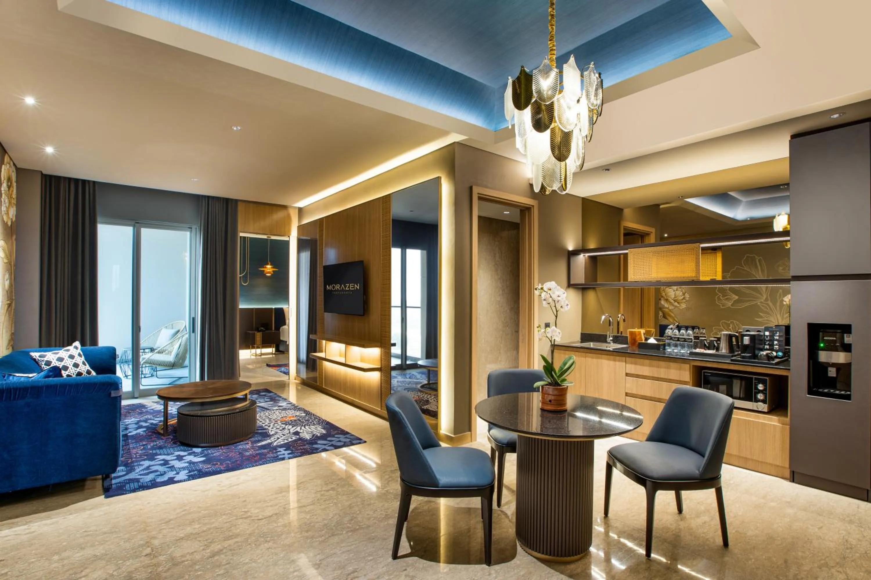 Living room in MORAZEN Yogyakarta