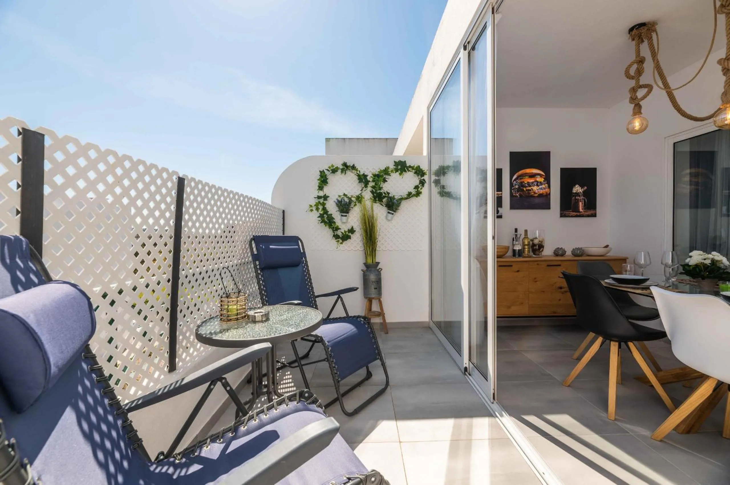 Balcony/Terrace in Salgados 2-Bedroom Apartment - 900m from the Beach - Wifi