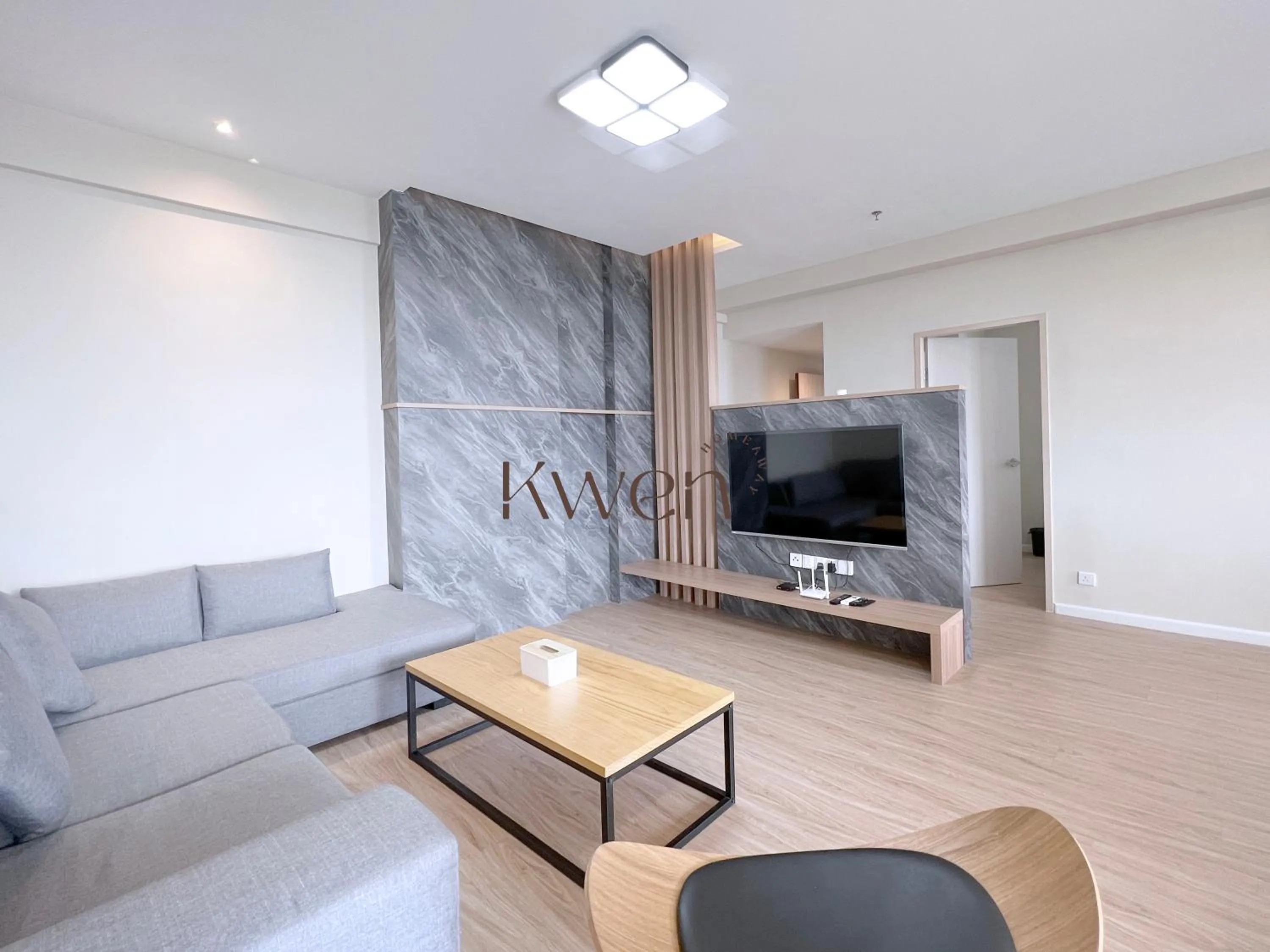 Living room in KWEN Suites-Tanjung Aru InfinityPool Seaview/Airport View