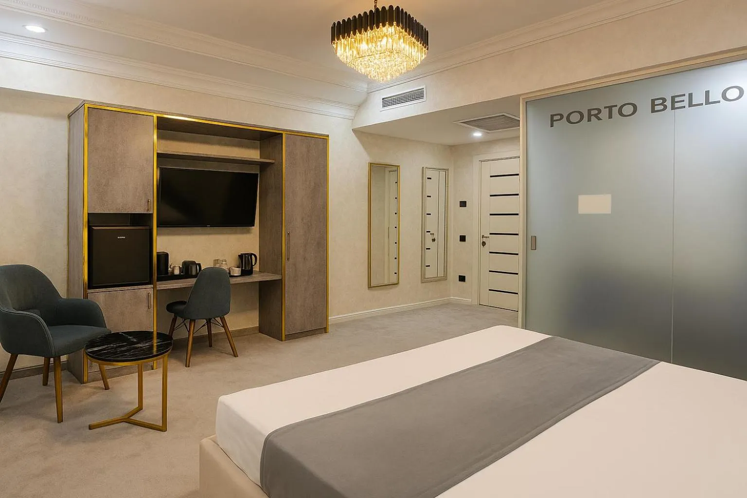 TV and multimedia, Bed in Porto Bello Hotel