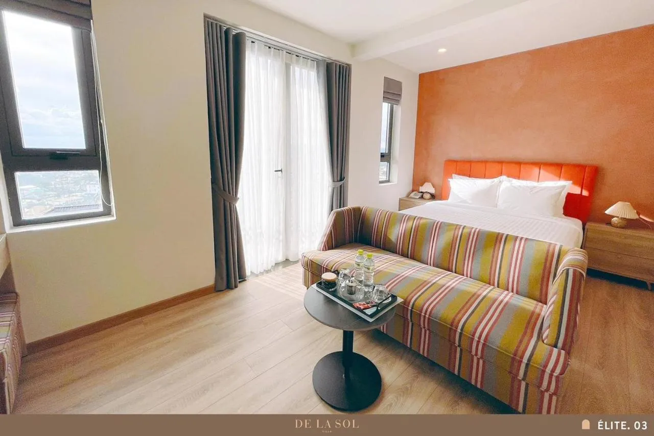 Bed in De La Sol Villa Dalat