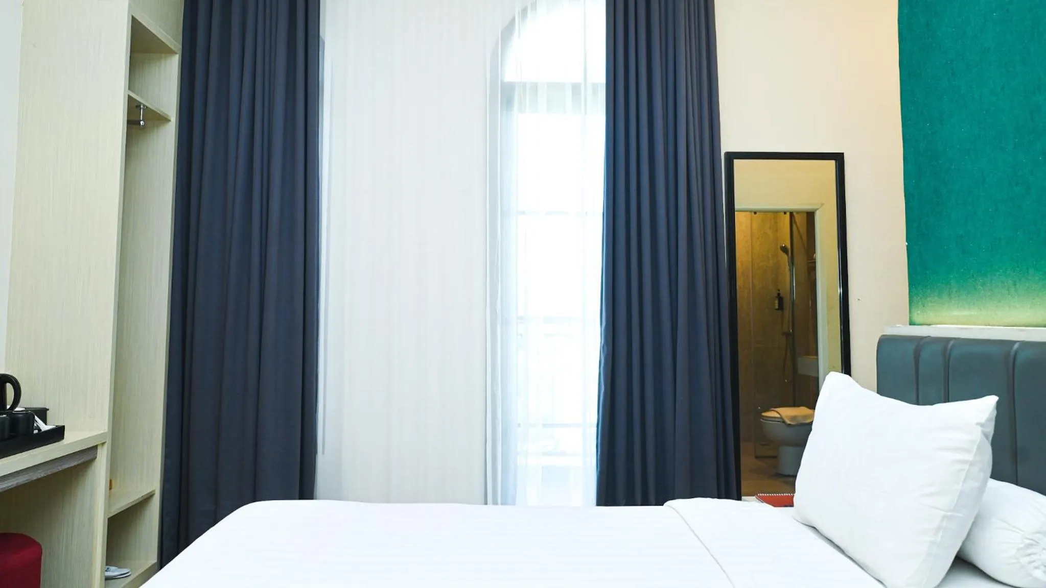 View (from property/room), Bed in Kesuma Front One Boutique Palembang