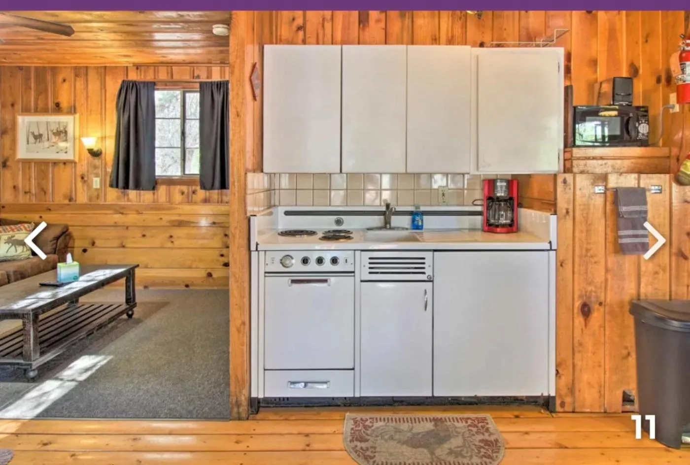 Kitchen or kitchenette in Hidden Rest Cabins and Resort