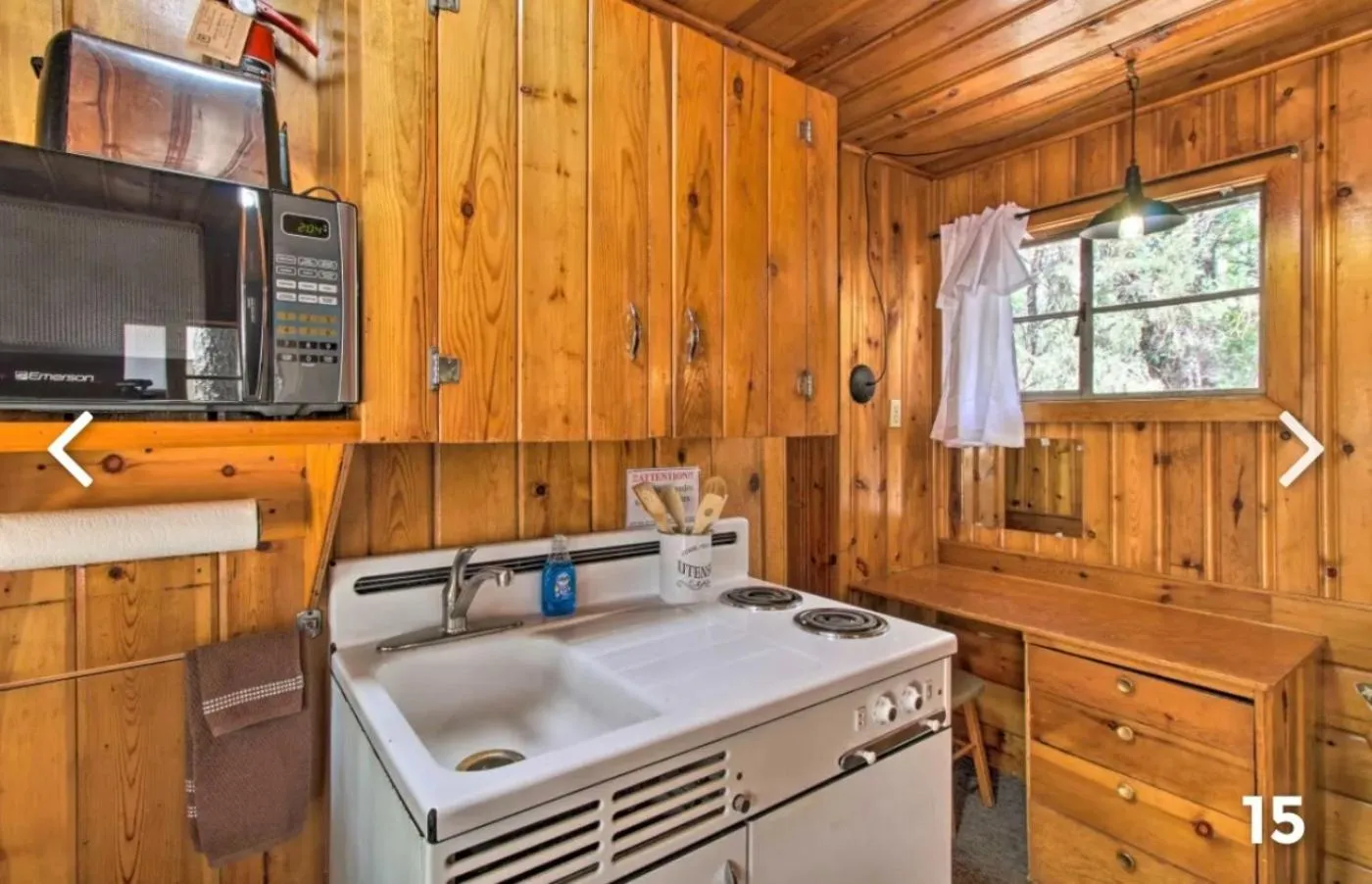 Kitchen or kitchenette in Hidden Rest Cabins and Resort