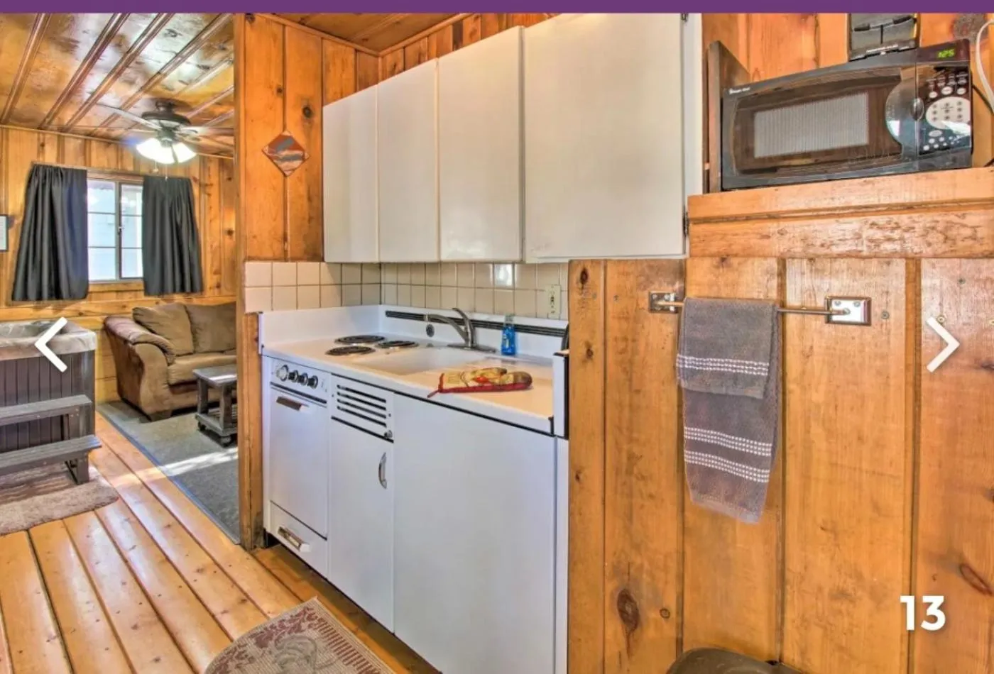 Kitchen or kitchenette in Hidden Rest Cabins and Resort