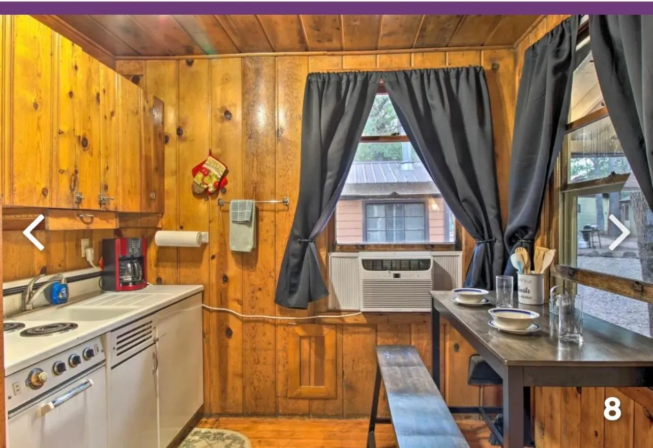 Kitchen or kitchenette in Hidden Rest Cabins and Resort