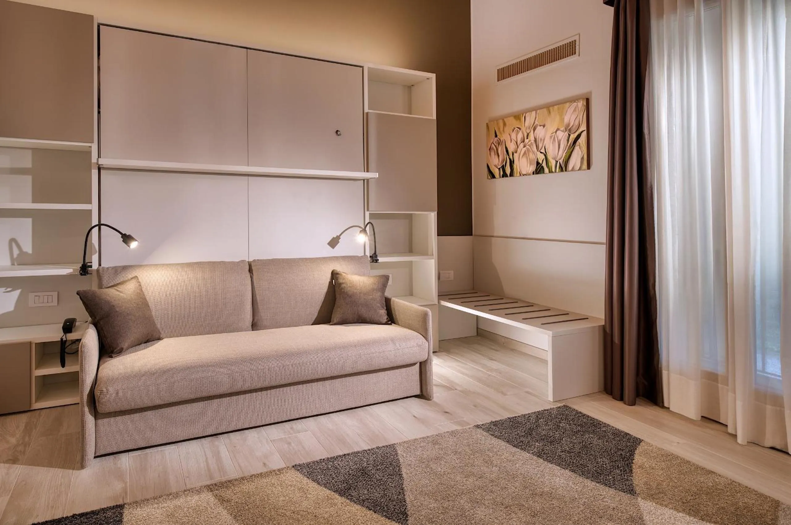 Seating area, Bed in Ca' Murà Natura e Resort