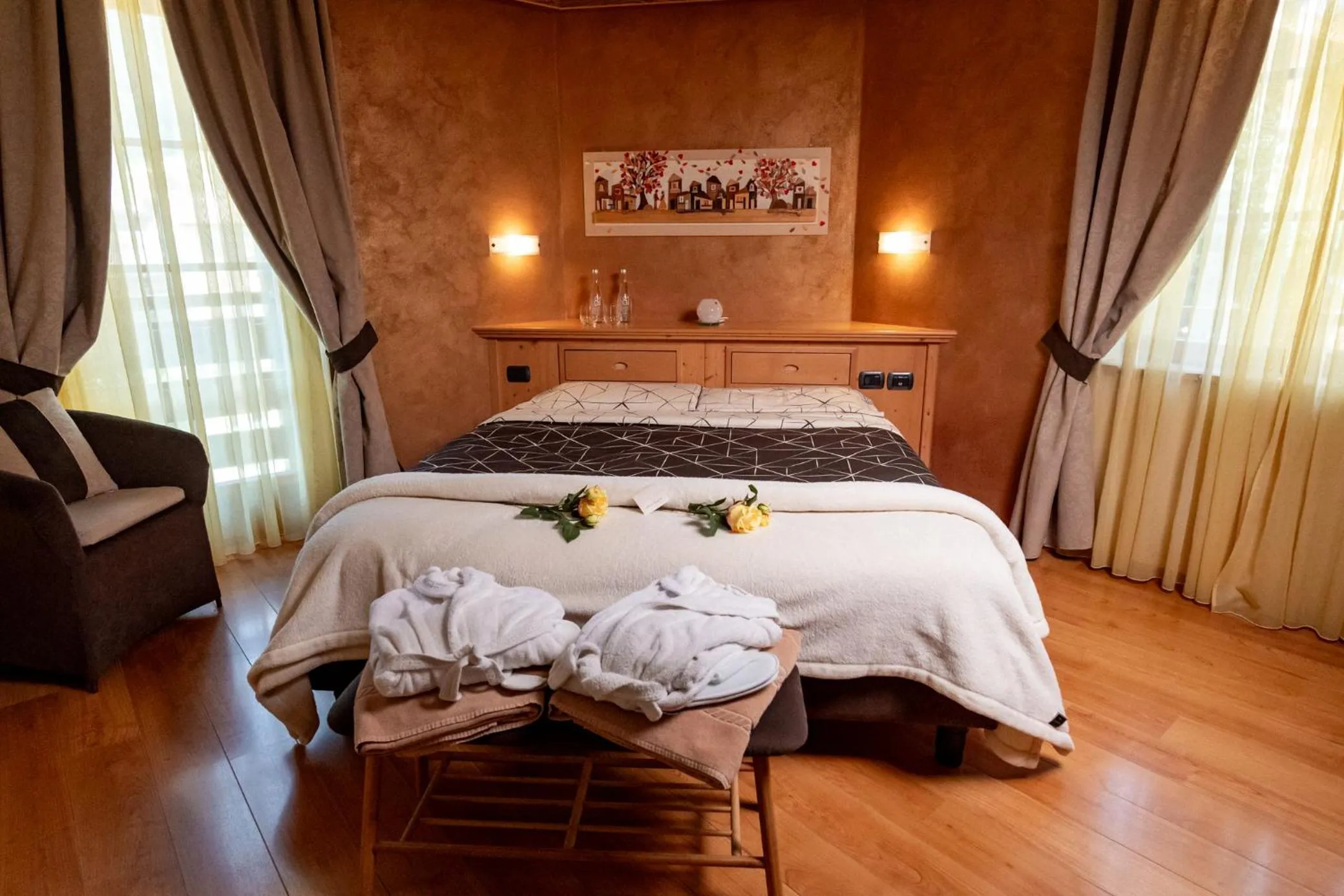 Bed in Romantic Charming Hotel Rancolin