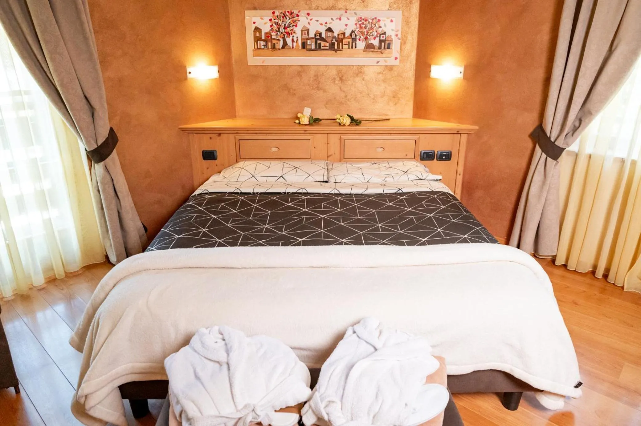 Bed in Romantic Charming Hotel Rancolin