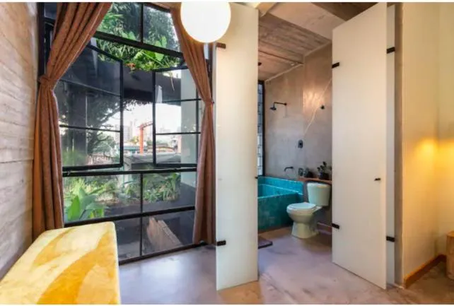 Bathroom, Bed in Nido Sky